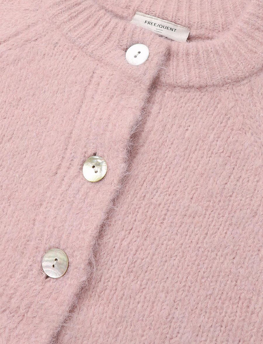 FREE/QUENT - FQGRSLULU-CARDIGAN - koftor - pale mauve melange - 2