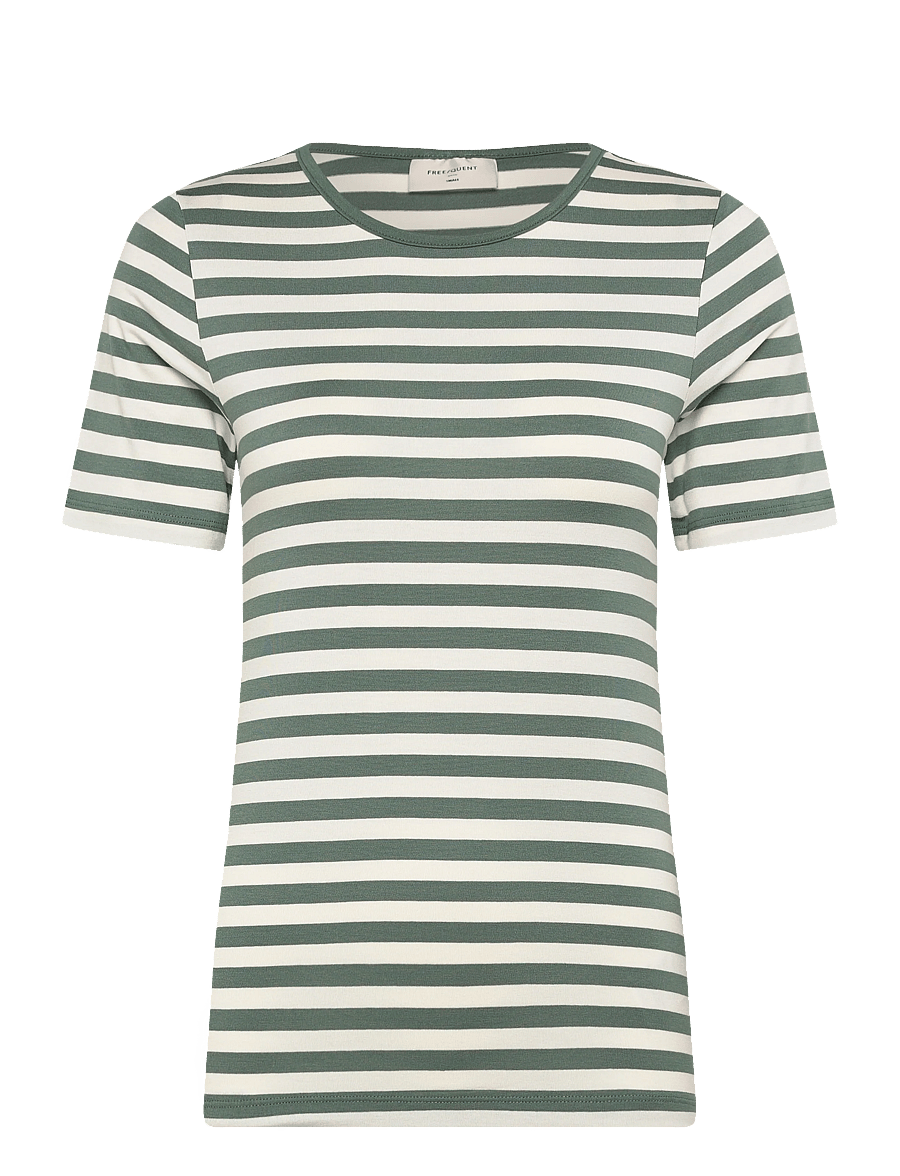 FREE/QUENT - FQLIANA-TEE - t-shirts - dark forest w. star off-white - 1