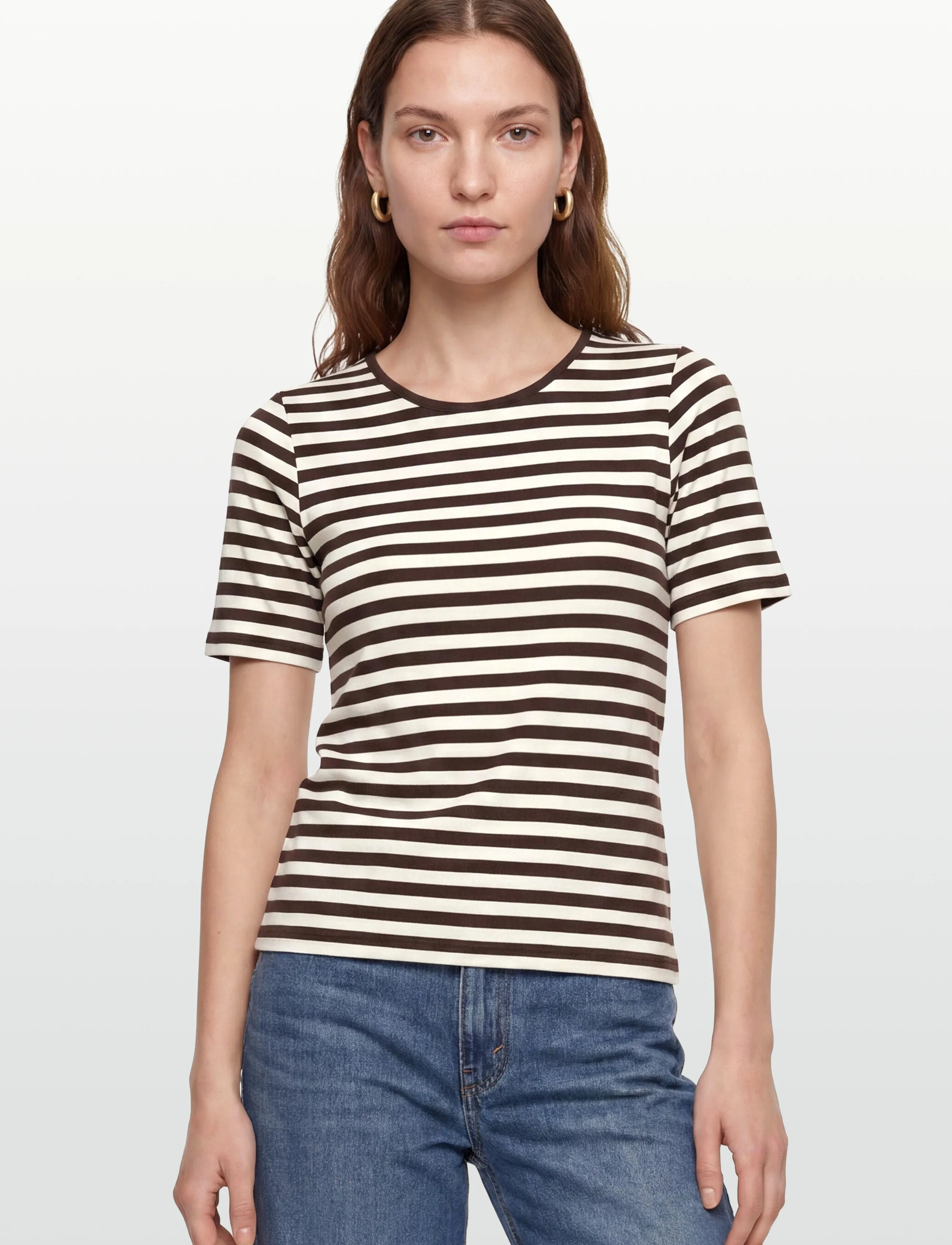FREE/QUENT - FQLIANA-TEE - t-shirts - coffee bean w. star off-white - 3
