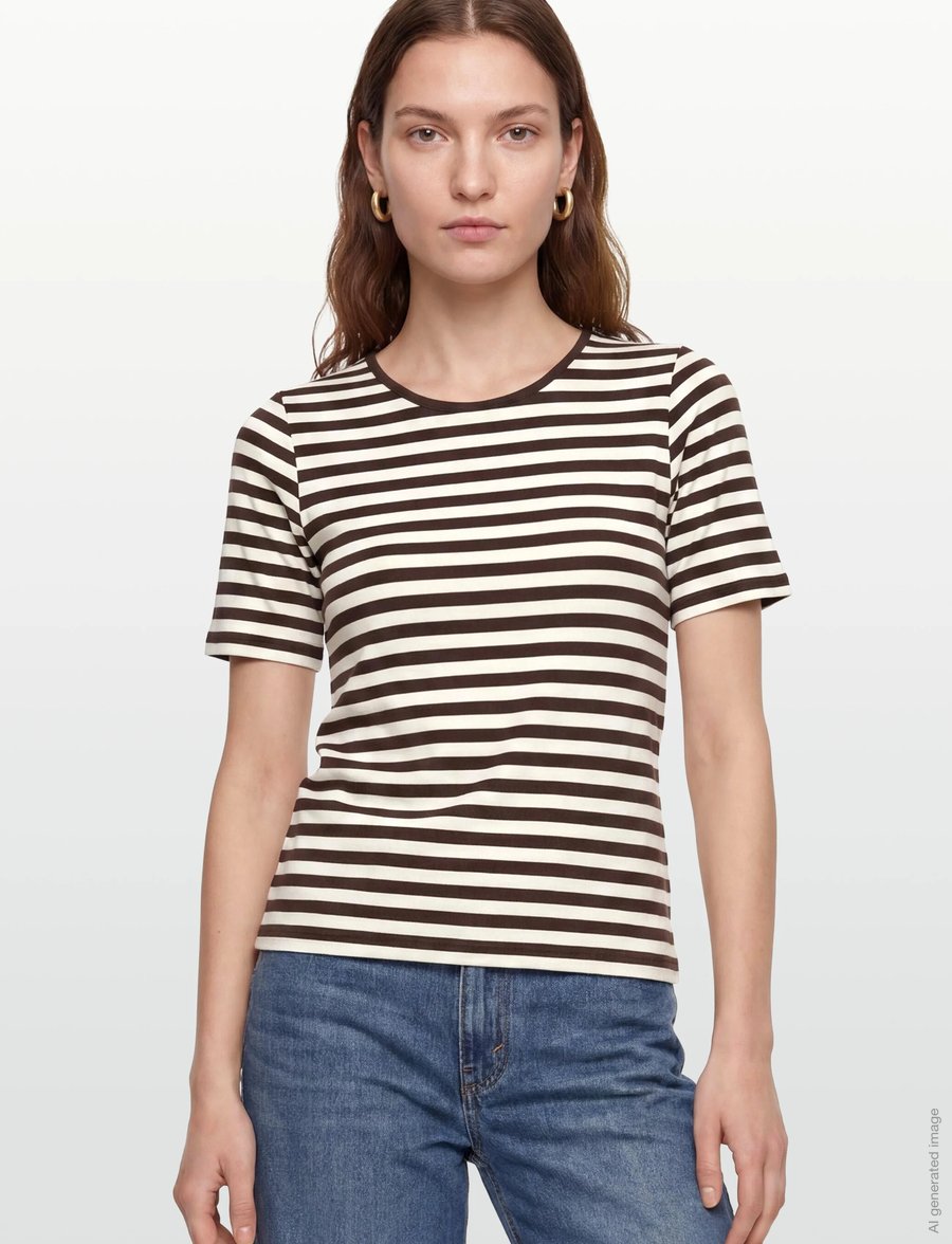 FREE/QUENT - FQLIANA-TEE - t-shirts - coffee bean w. star off-white - 3