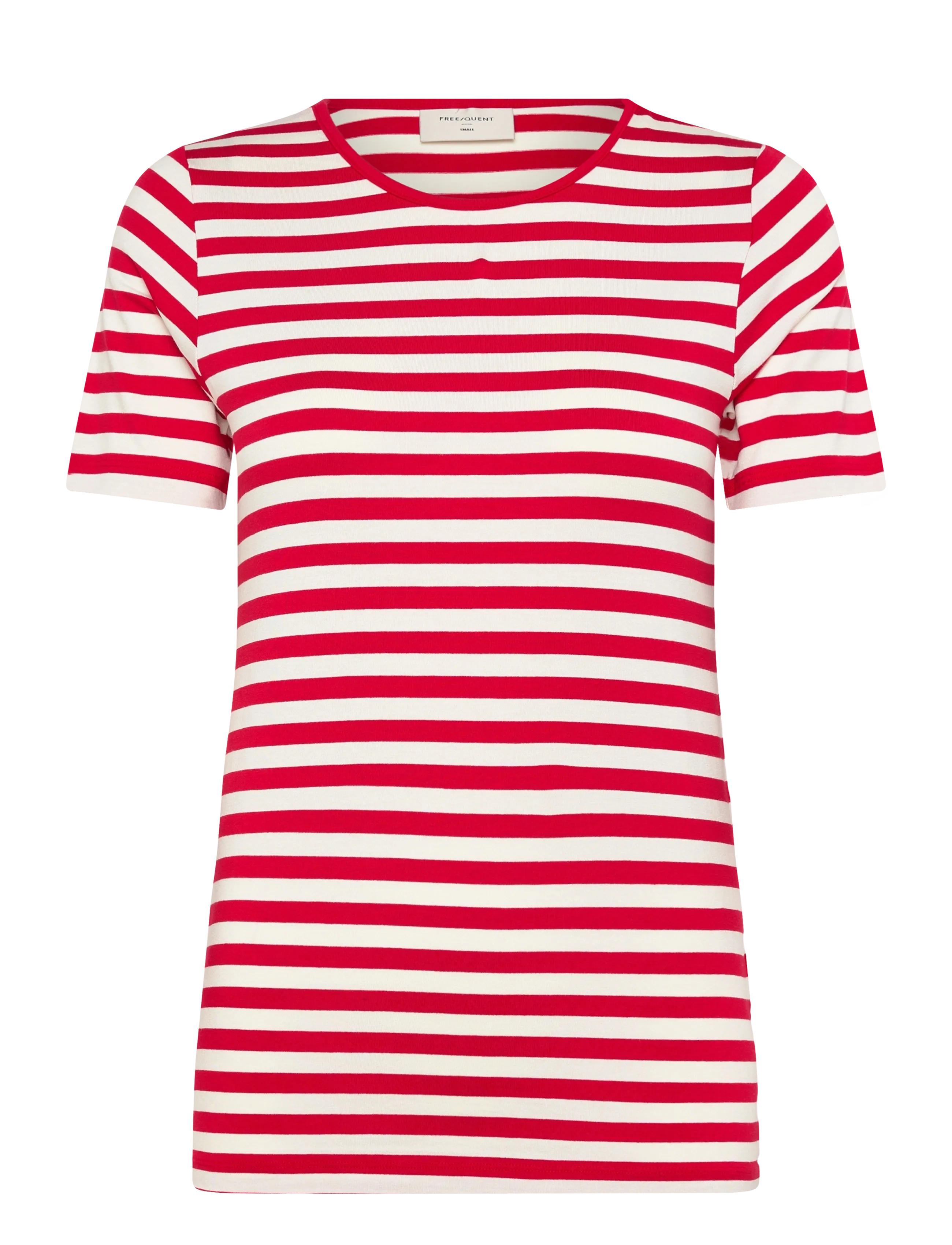 FREE/QUENT FQLIANA-TEE - T-Shirts & Tops - TRUE RED W. STAR OFF-WHITE / red