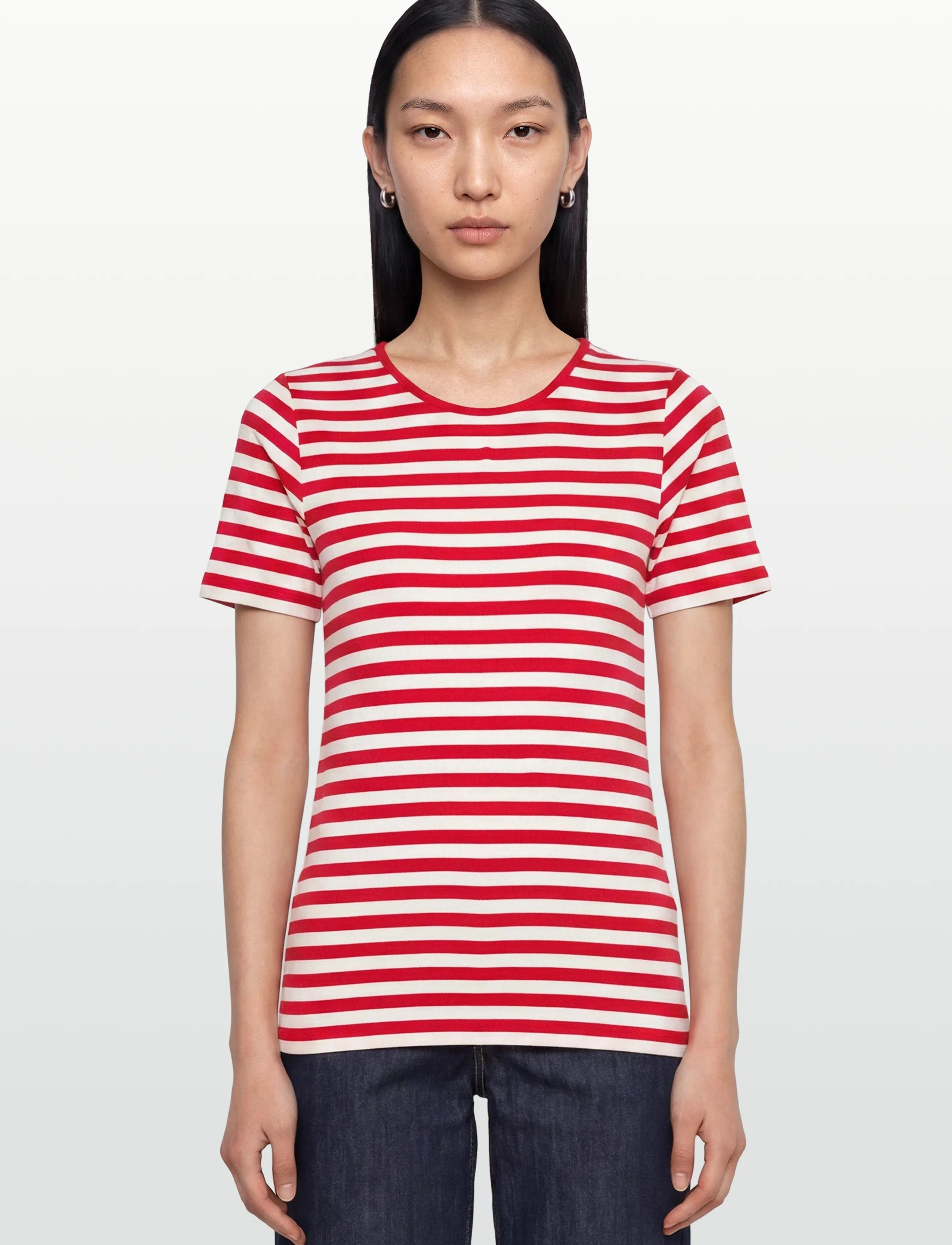 FREE/QUENT - FQLIANA-TEE - die niedrigsten preise - true red w. star off-white - 3