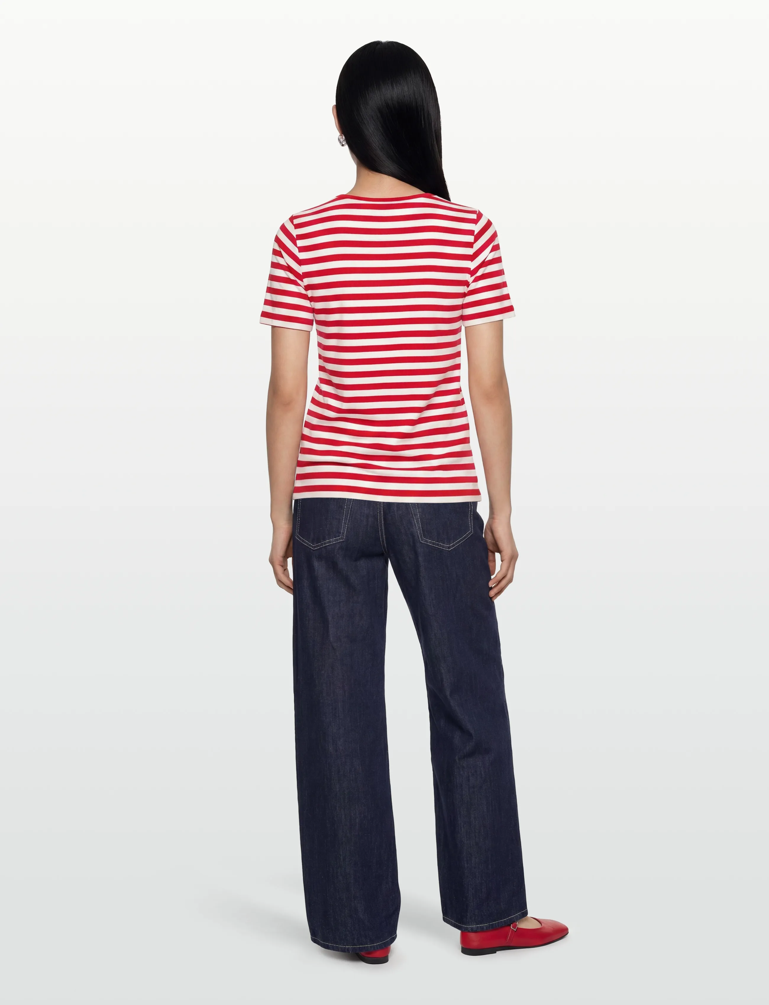 FREE/QUENT - FQLIANA-TEE - die niedrigsten preise - true red w. star off-white - 4