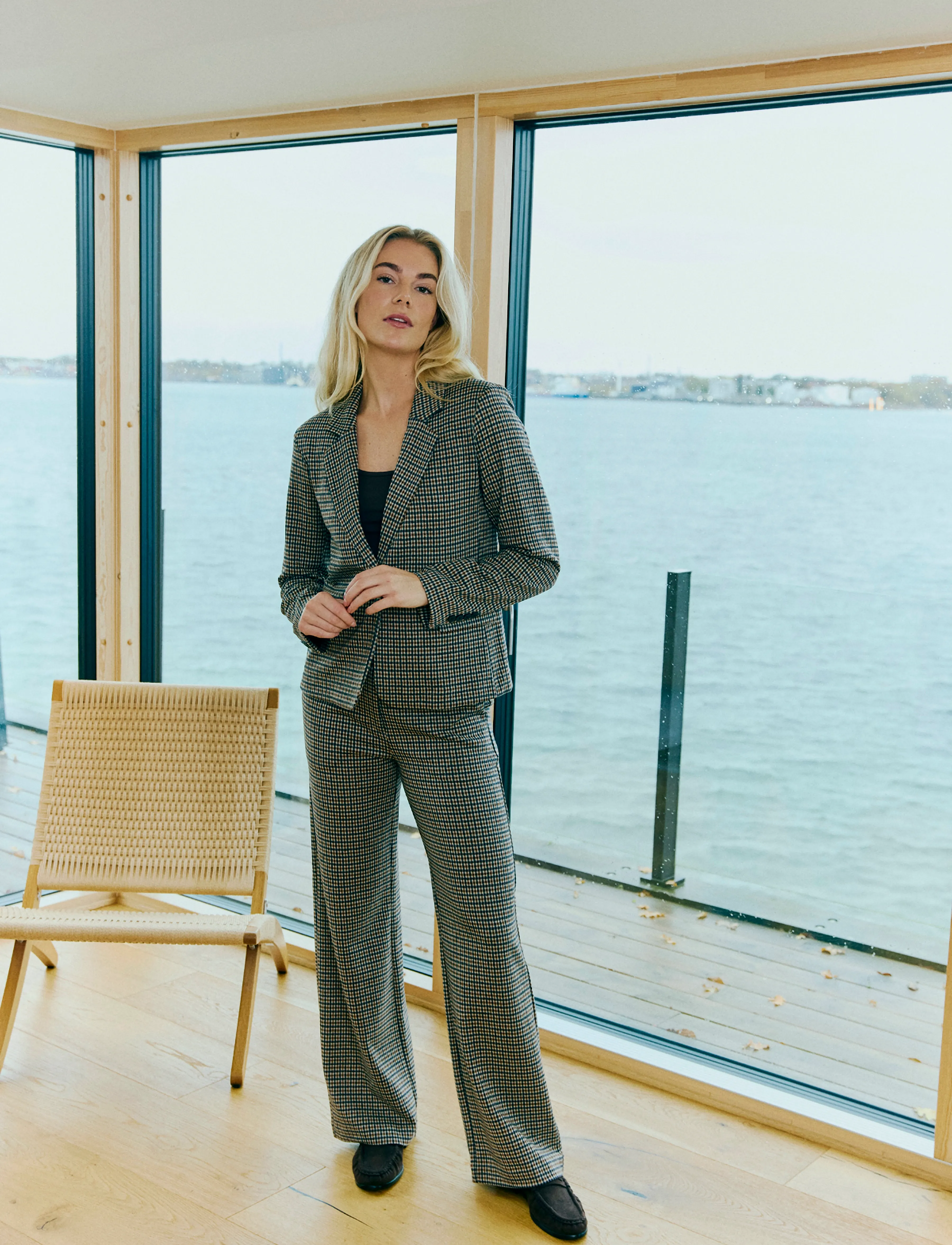 FREE/QUENT Fqsonny-Jacket, Kvinder, Ternet Blazer, Beige, Str: XXL