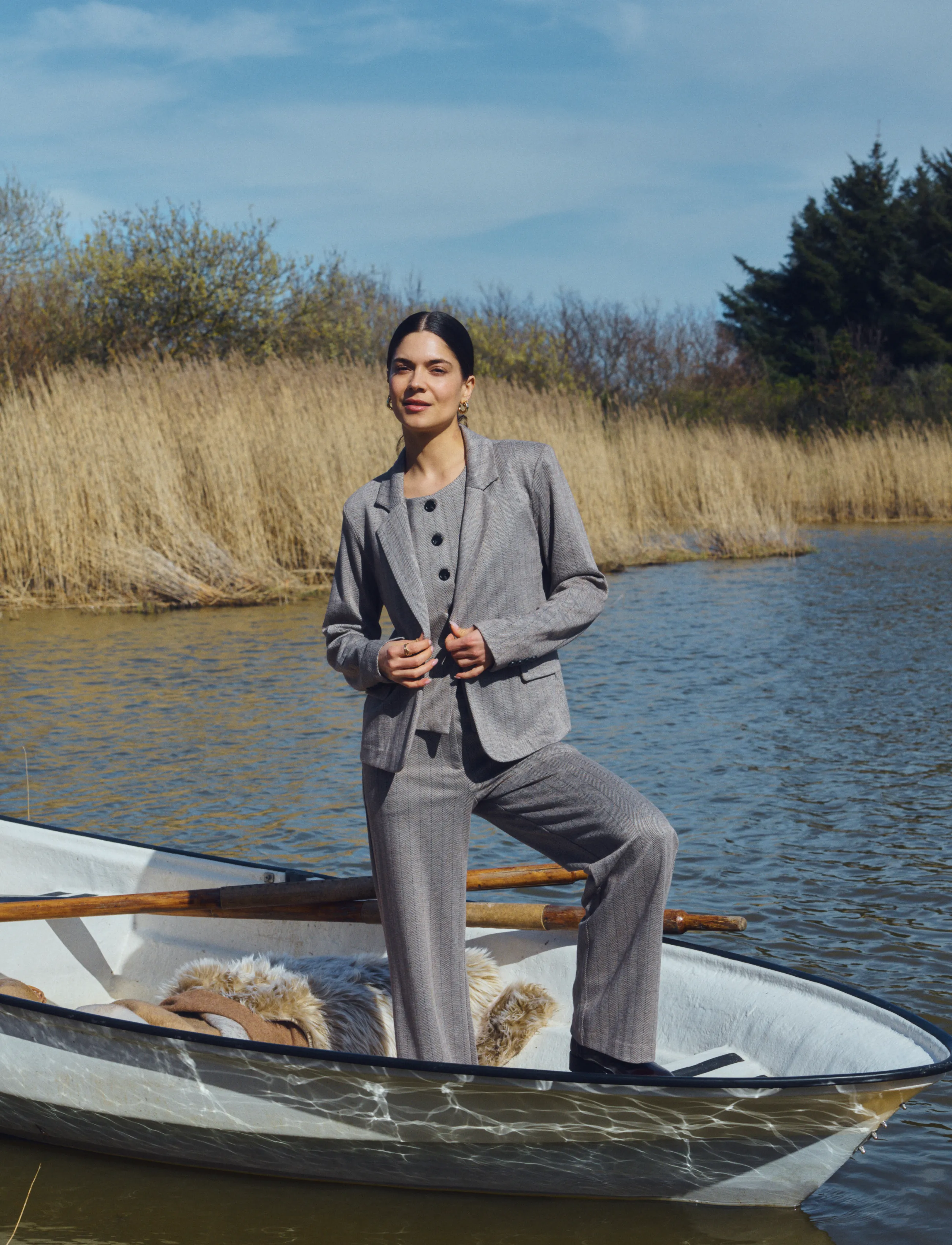 FREE/QUENT - FQBONNIE-JACKET - einreihige blazer - moonbeam w. mole - 3