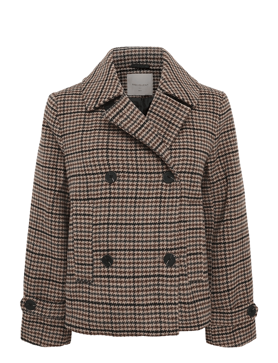 FREE/QUENT - FQSALIA-JACKET - wolljacken - desert taupe w. black - 1