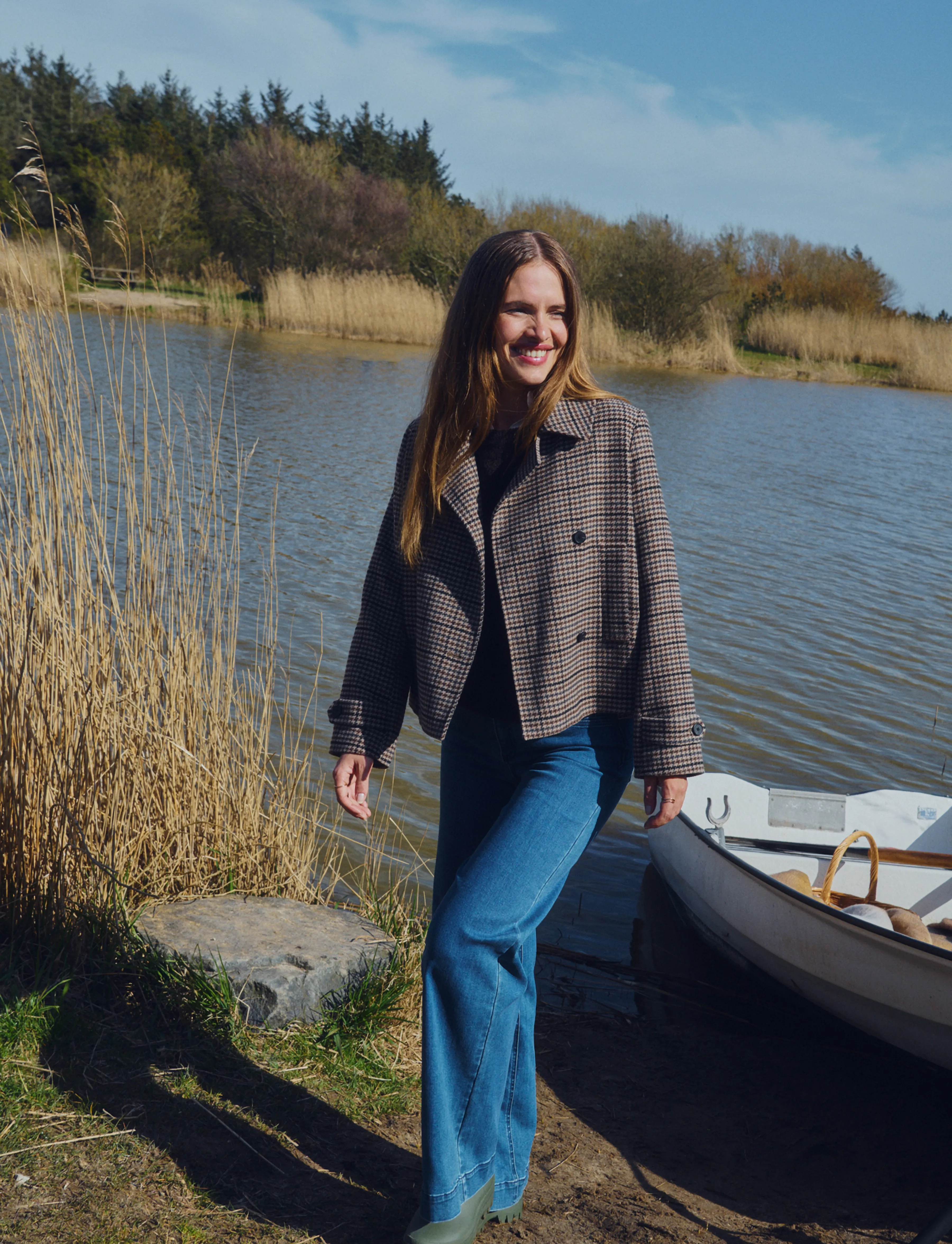 FREE/QUENT FQSALIA-JACKET - FREE|QUENT - DESERT TAUPE W. BLACK / brown