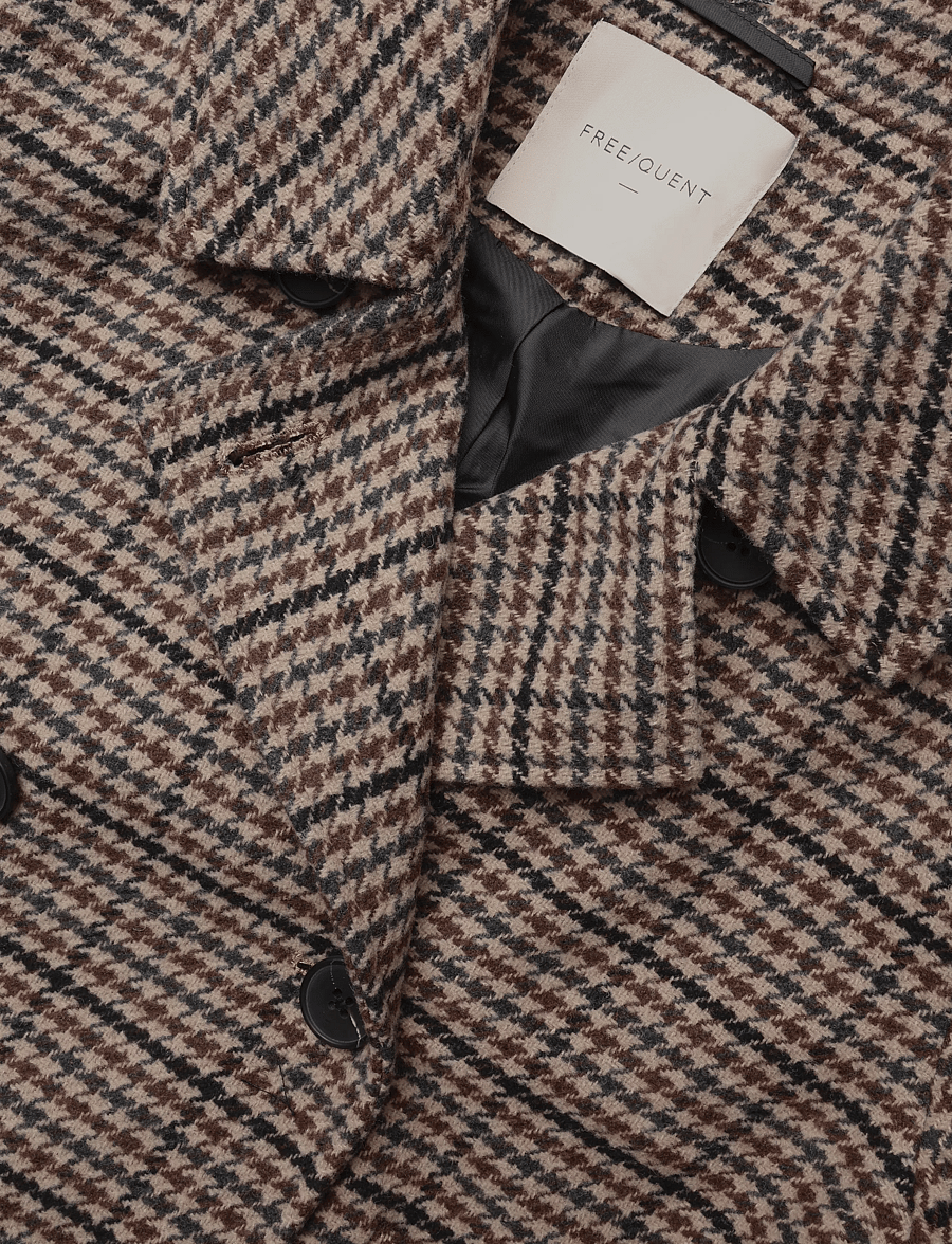 FREE/QUENT - FQSALIA-JACKET - wolljacken - desert taupe w. black - 5