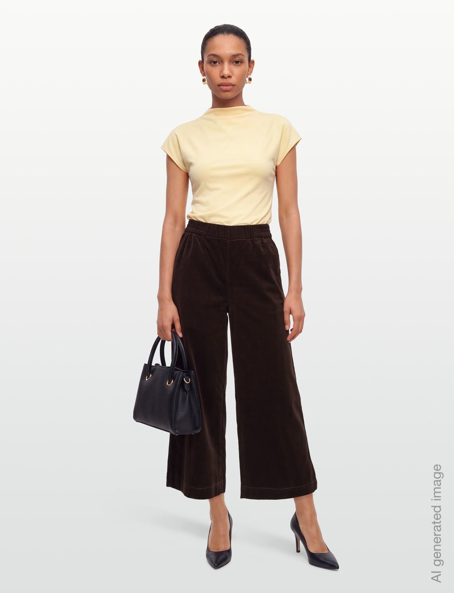 FREE/QUENT - FQOLANA-PANTS - hosen mit weitem bein - mole - 0