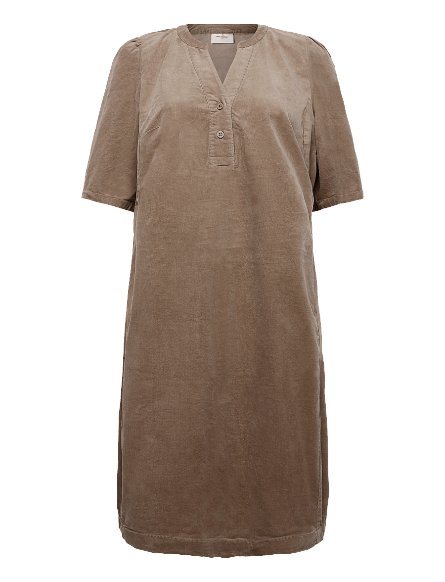 FREE/QUENT - FQOLANA-DRESS - midikleider - desert taupe - 0
