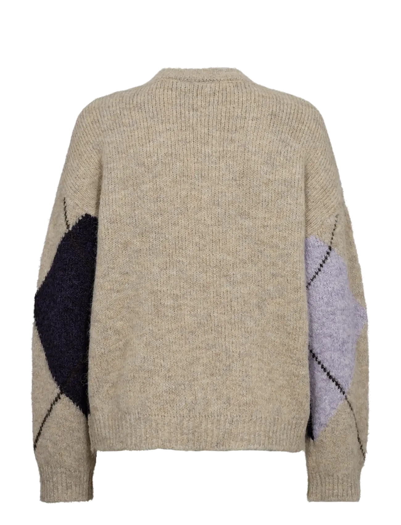 FREE/QUENT - FQGRSLULU-PULLOVER - oyster grey mel w. iris mel - 2