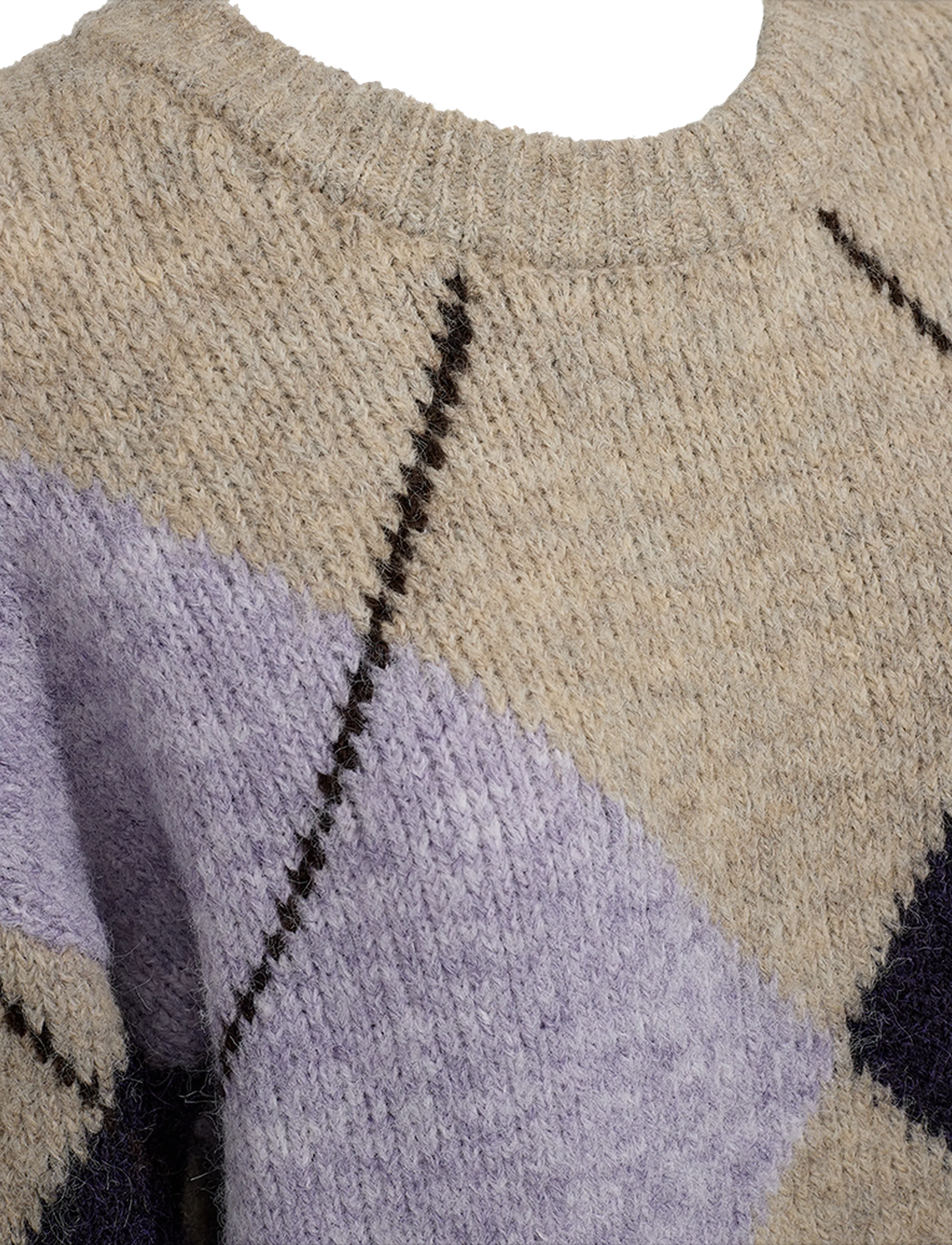 FREE/QUENT - FQGRSLULU-PULLOVER - oyster grey mel w. iris mel - 3