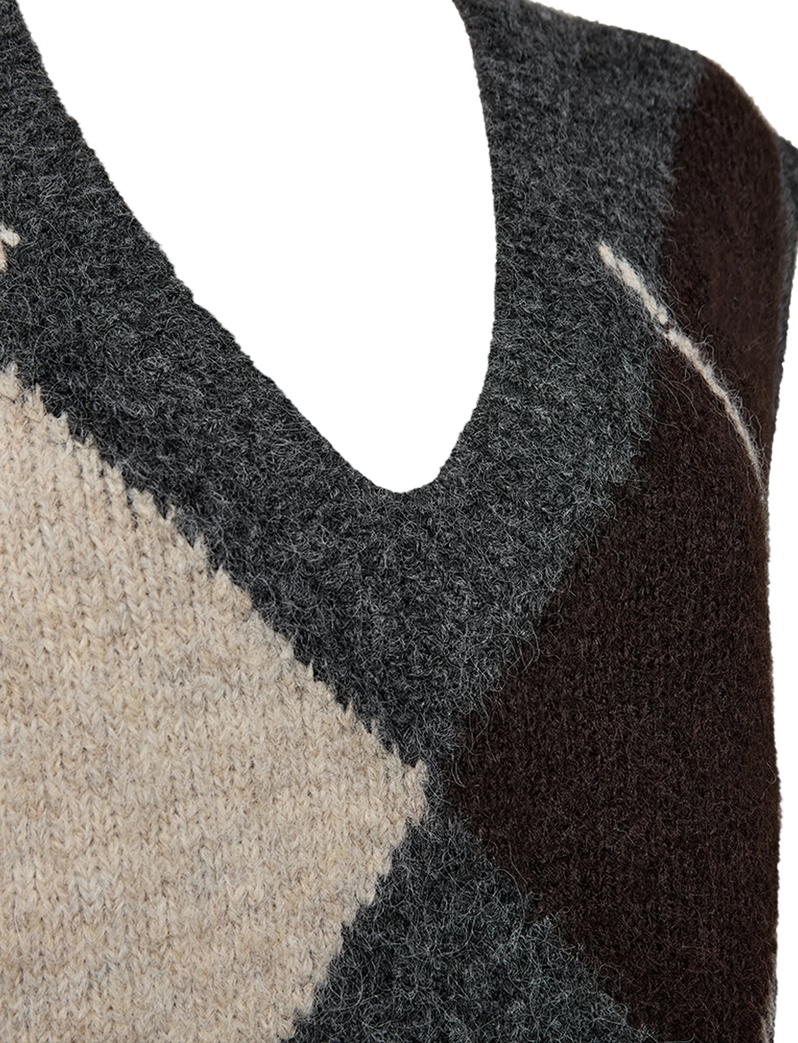 FREE/QUENT - FQGRSLULU-WAISTCOAT - strikveste - dark grey ml w. oyster grey ml - 2