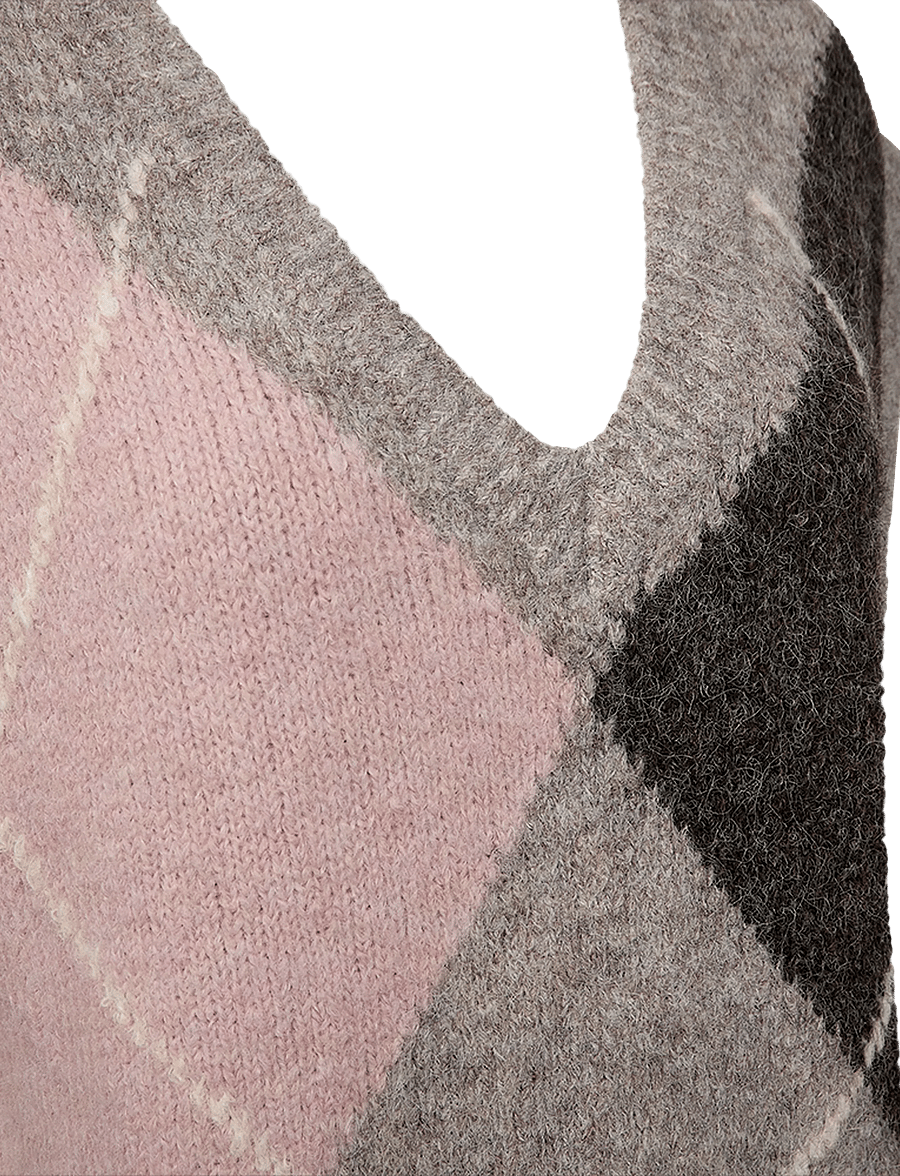 FREE/QUENT - FQGRSLULU-WAISTCOAT - strikveste - desert taupe mel w pale m mel - 2