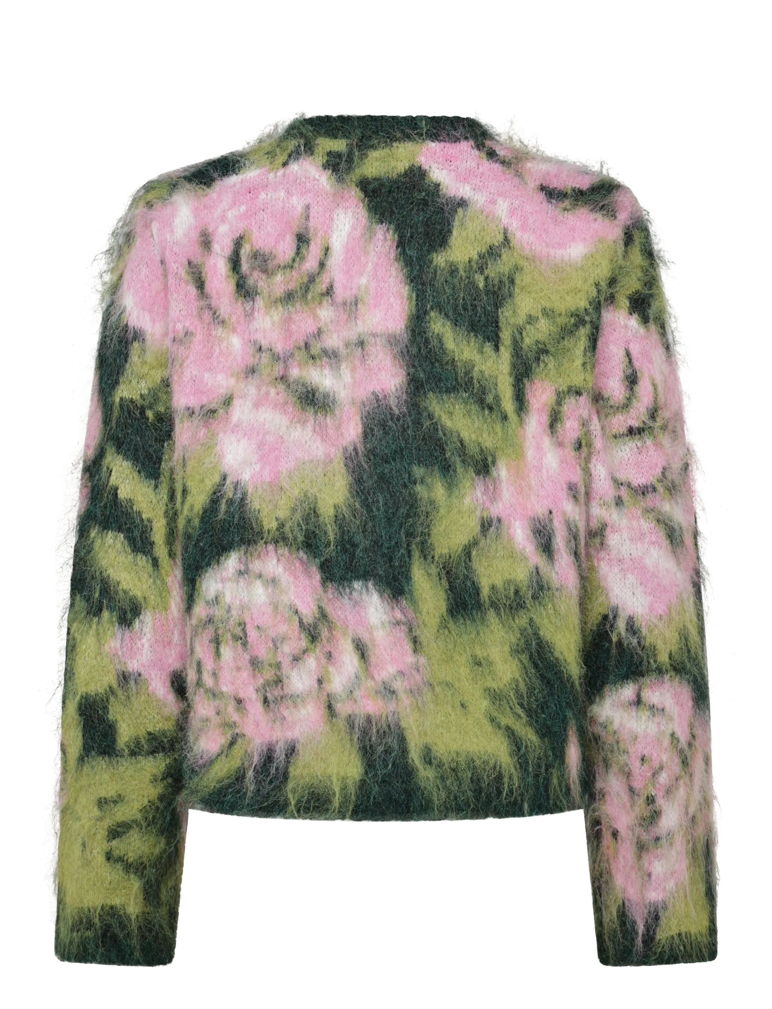 FREE/QUENT - FQLIPPI-CARDIGAN - deep forest mel w. f. pink mel - 2