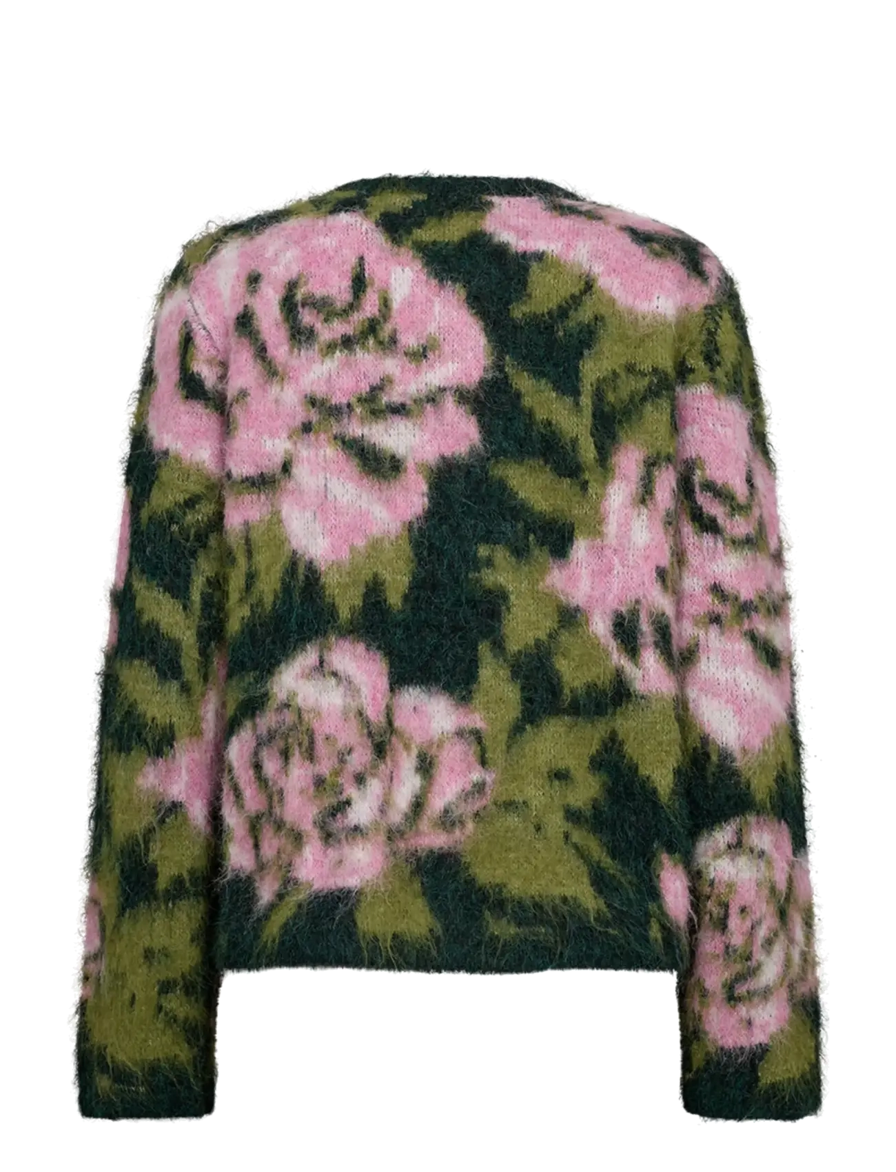 FREE/QUENT - FQLIPPI-CARDIGAN - herbstliche kleidung - deep forest mel w. f. pink mel - 2