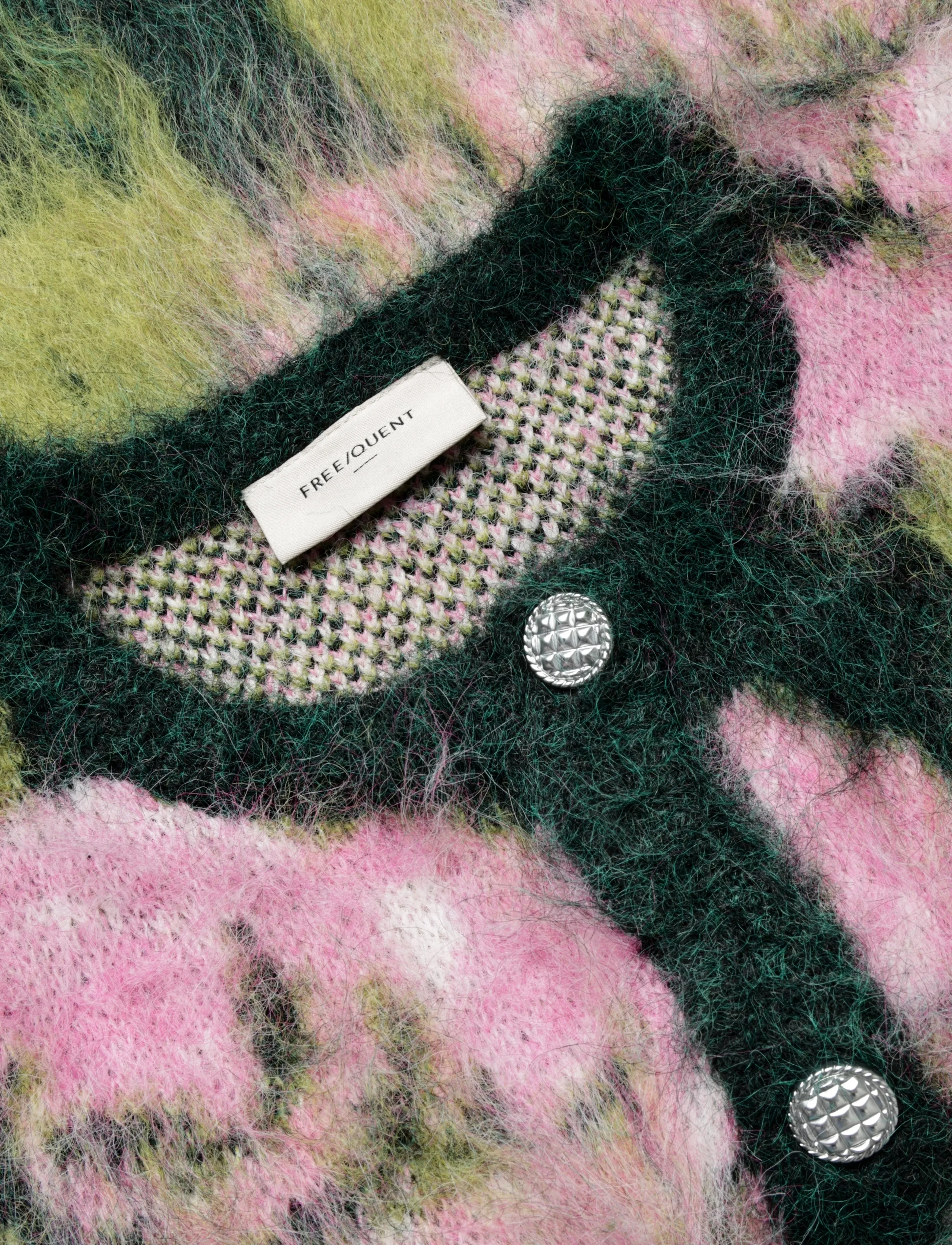 FREE/QUENT - FQLIPPI-CARDIGAN - deep forest mel w. f. pink mel - 5