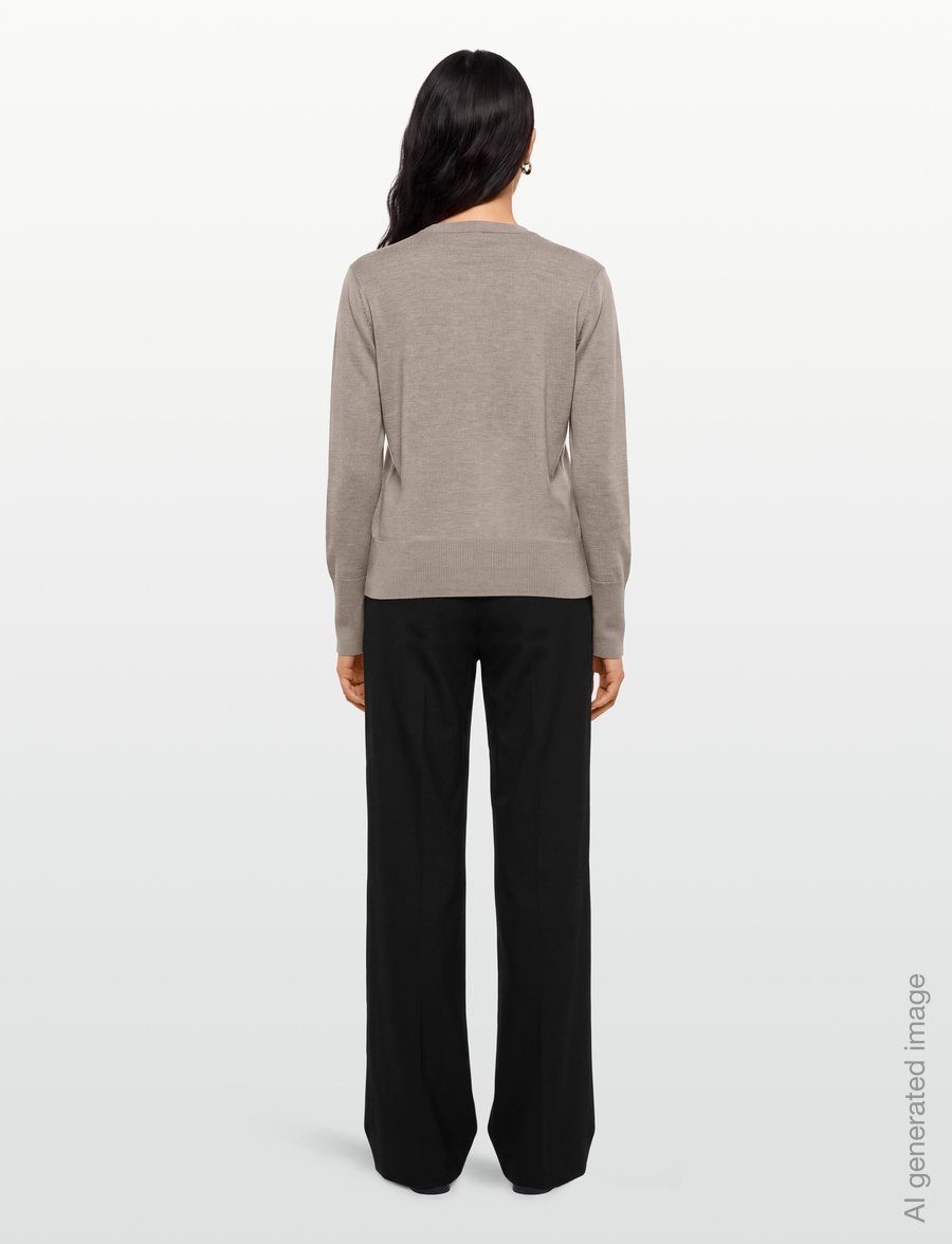 FREE/QUENT - FQKATIE-PULLOVER - strickjacken - desert taupe melange - 4