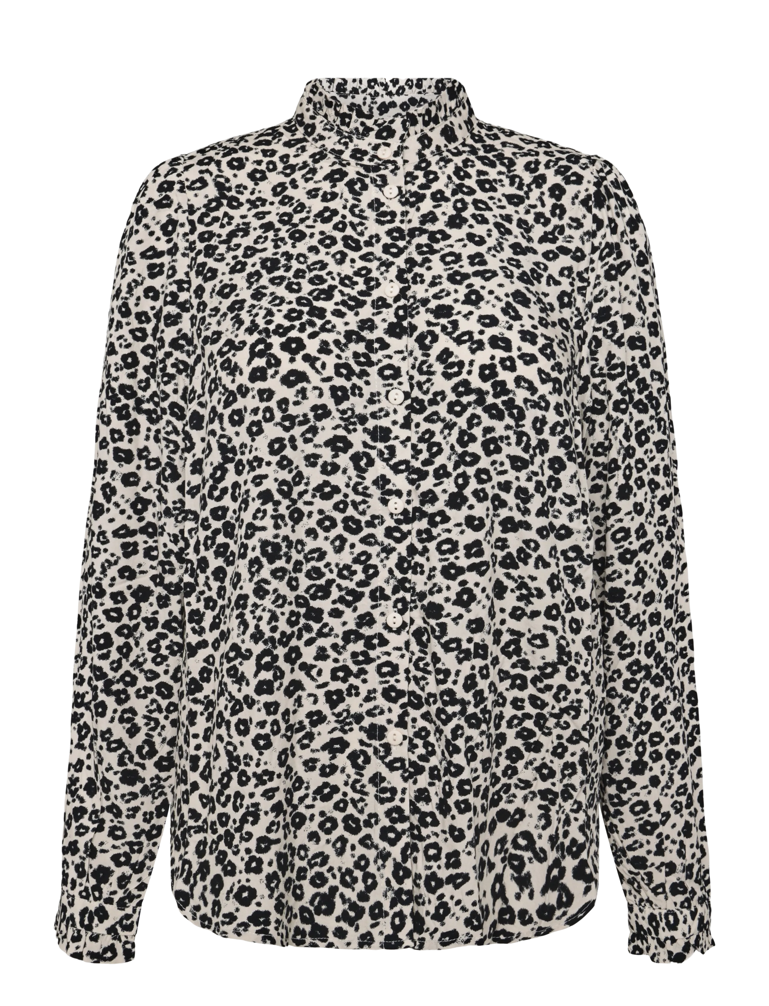FREE/QUENT FQADNEY-SHIRT - FREE|QUENT - MOONBEAM W. BLACK / cream