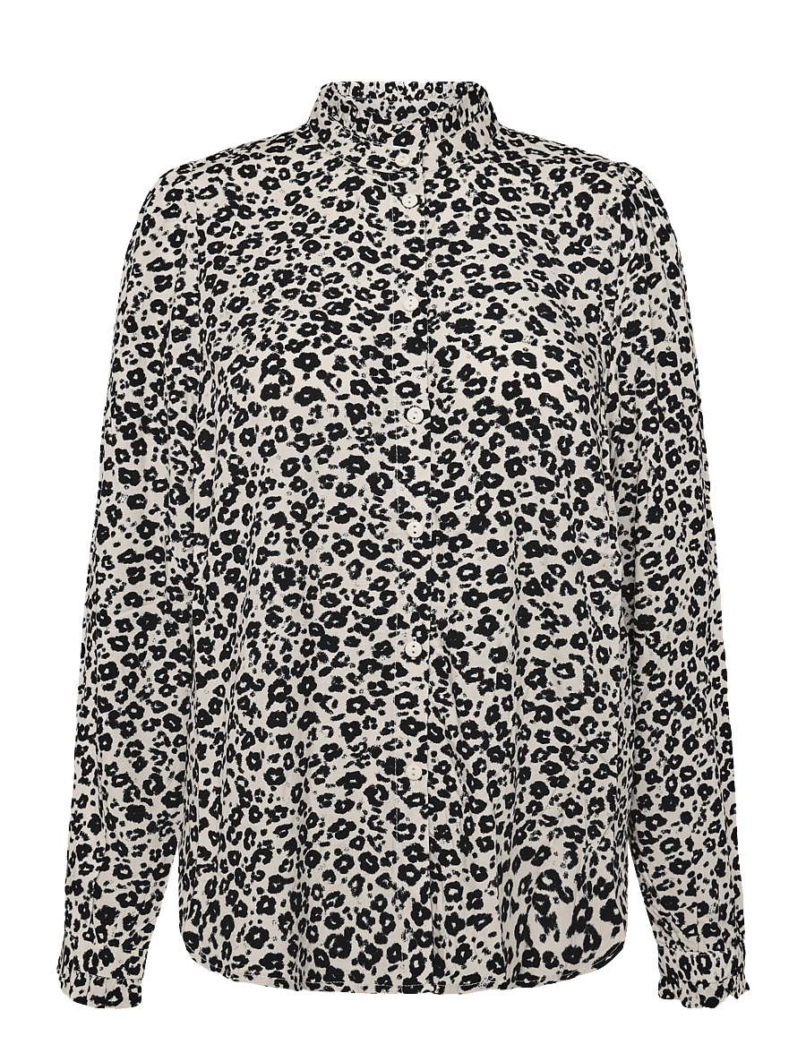 FREE/QUENT - FQADNEY-SHIRT - moonbeam w. black - 1