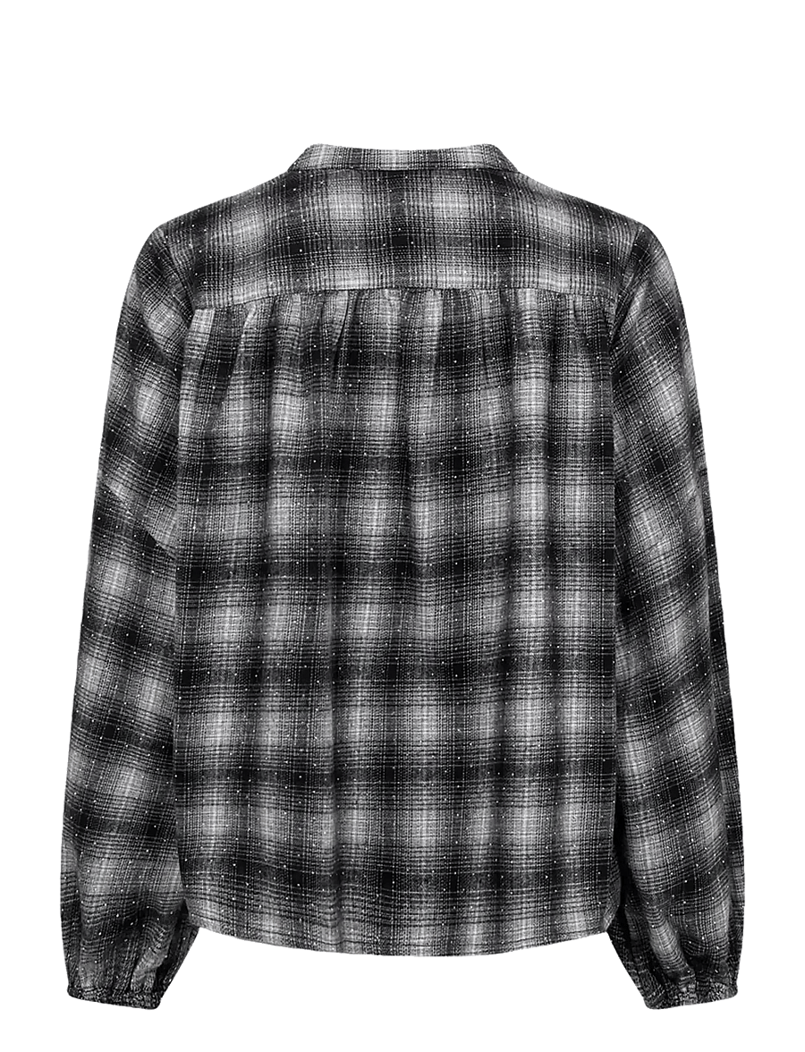 FREE/QUENT - FQMIMMY-BLOUSE - overshirts - black w. star off-white - 2