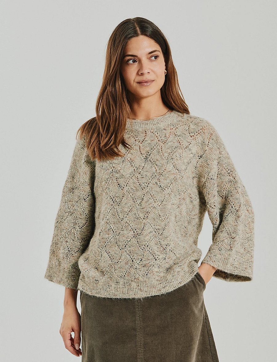 FREE/QUENT - FQESTWEED-PULLOVER - pullover - oyster grey melange - 0