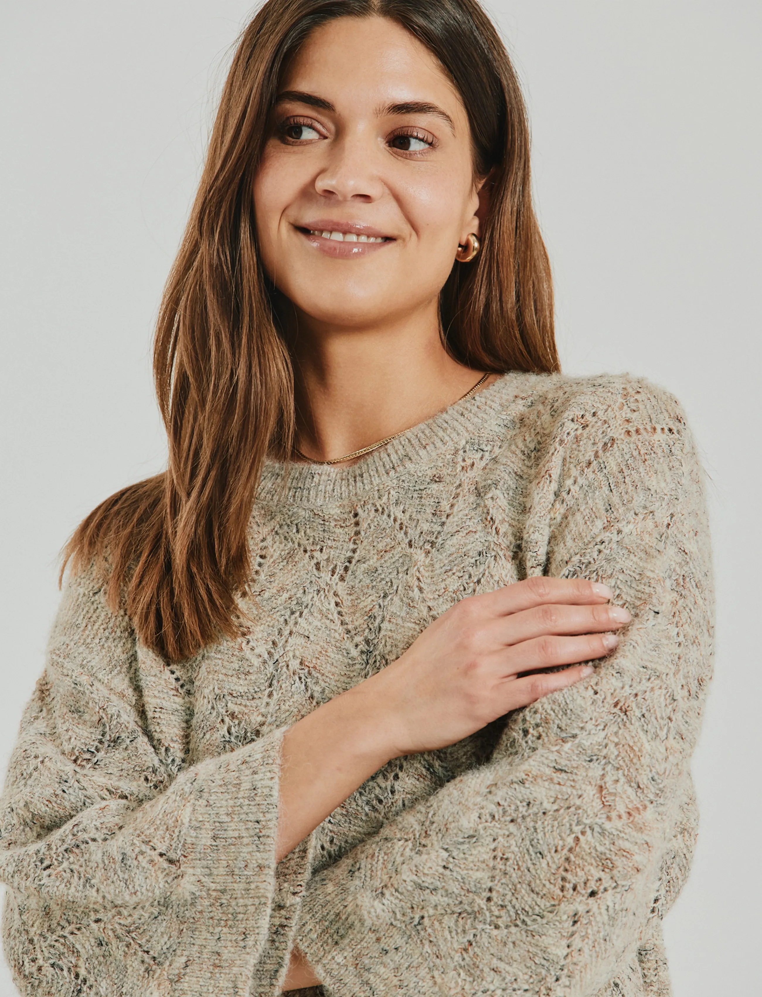 FREE/QUENT - FQESTWEED-PULLOVER - pullover - oyster grey melange - 3
