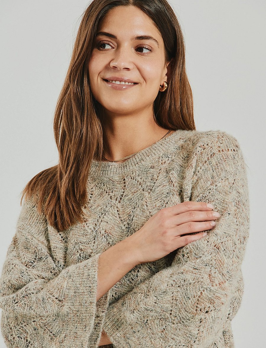 FREE/QUENT - FQESTWEED-PULLOVER - pullover - oyster grey melange - 3