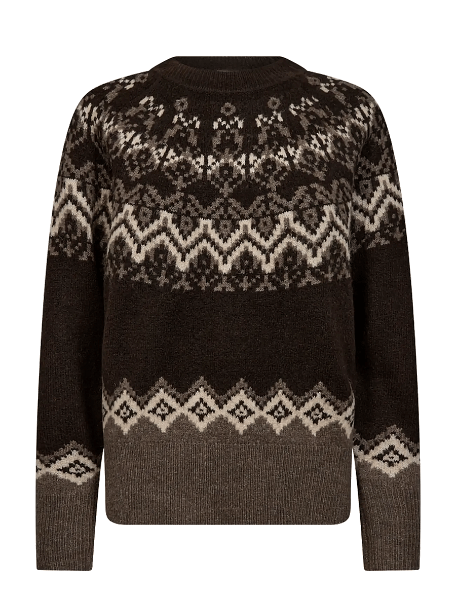 FREE/QUENT - FQMERLA-PULLOVER - stickade tröjor - mole w. morel - 0