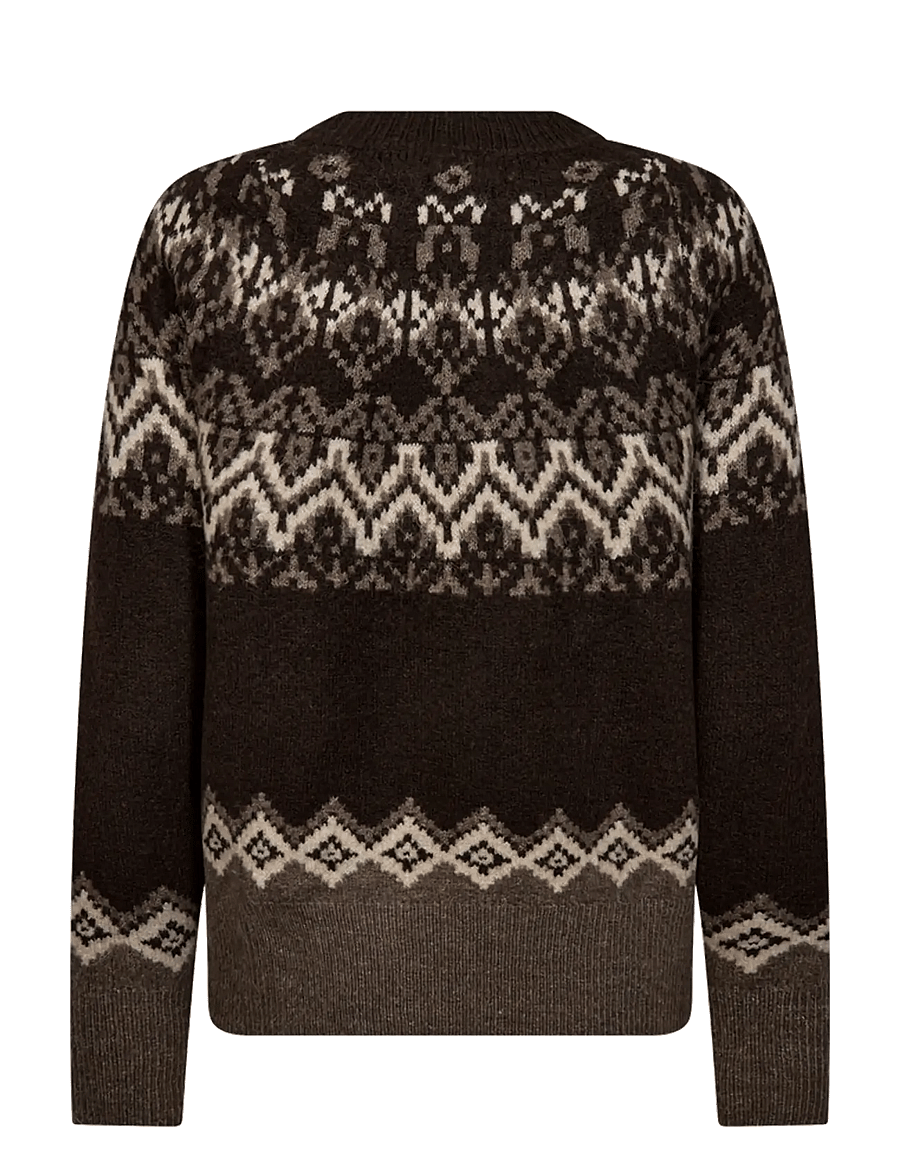 FREE/QUENT - FQMERLA-PULLOVER - stickade tröjor - mole w. morel - 1
