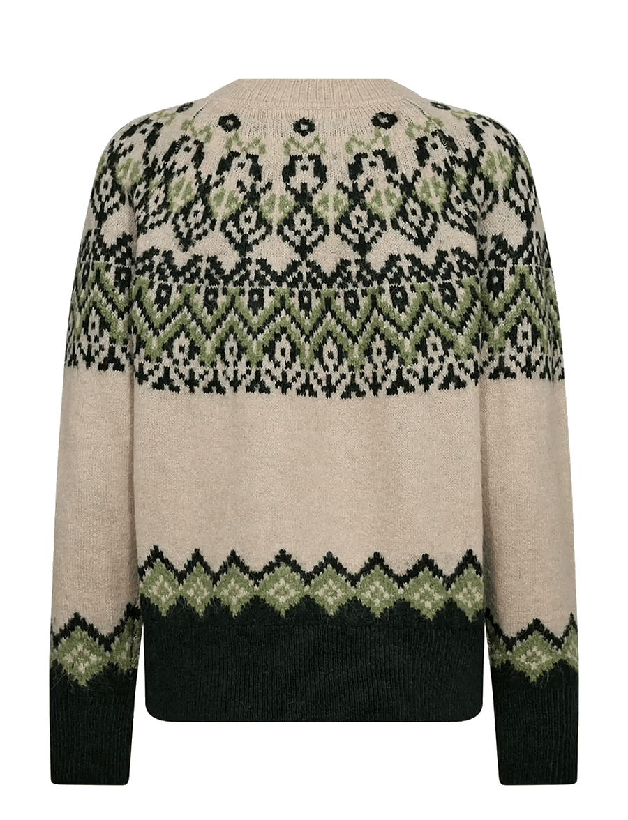 FREE/QUENT - FQMERLA-PULLOVER - kampsunid - moonbeam w. deep forest - 2