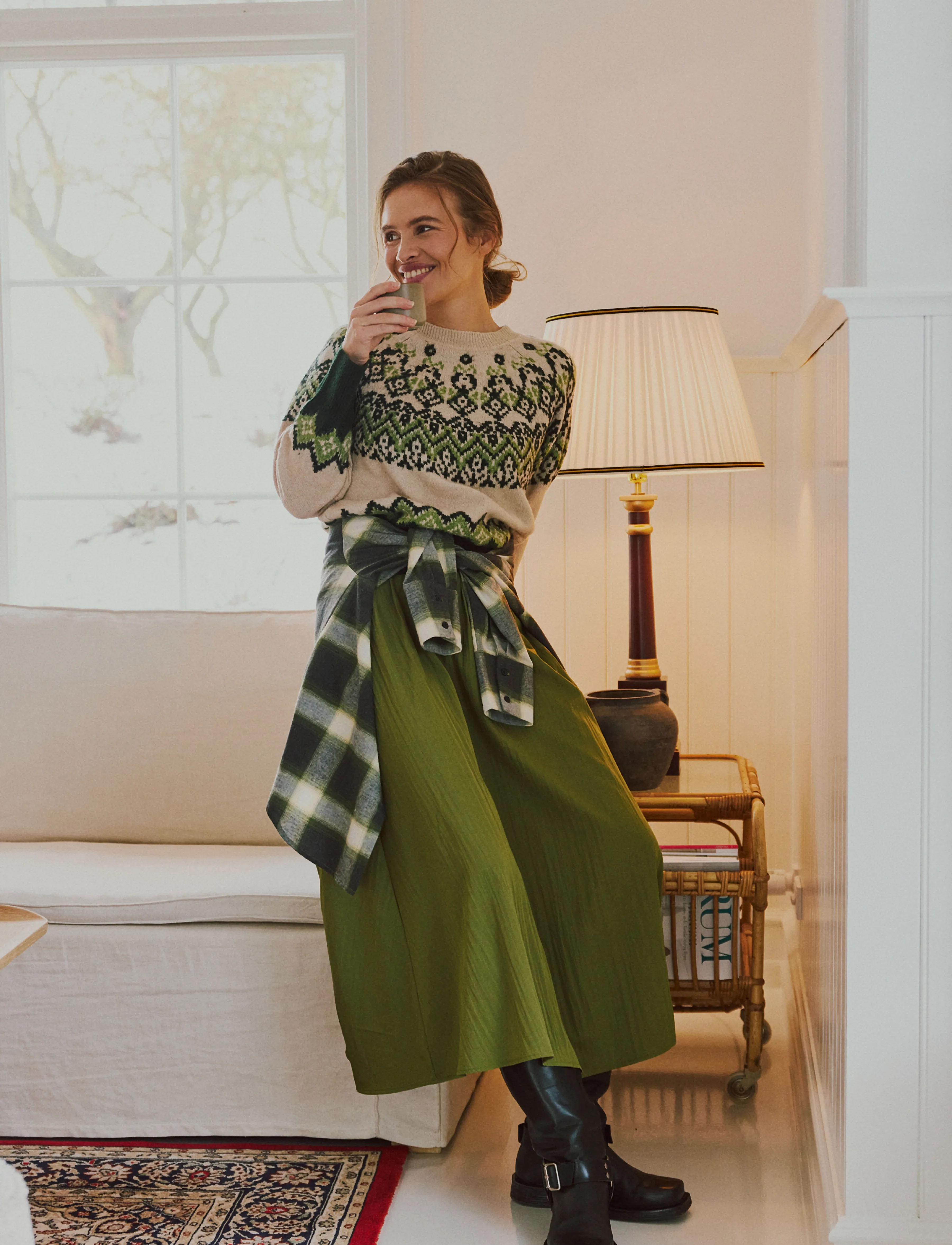 FREE/QUENT - FQESFENNY-SKIRT - die niedrigsten preise - calliste green - 0