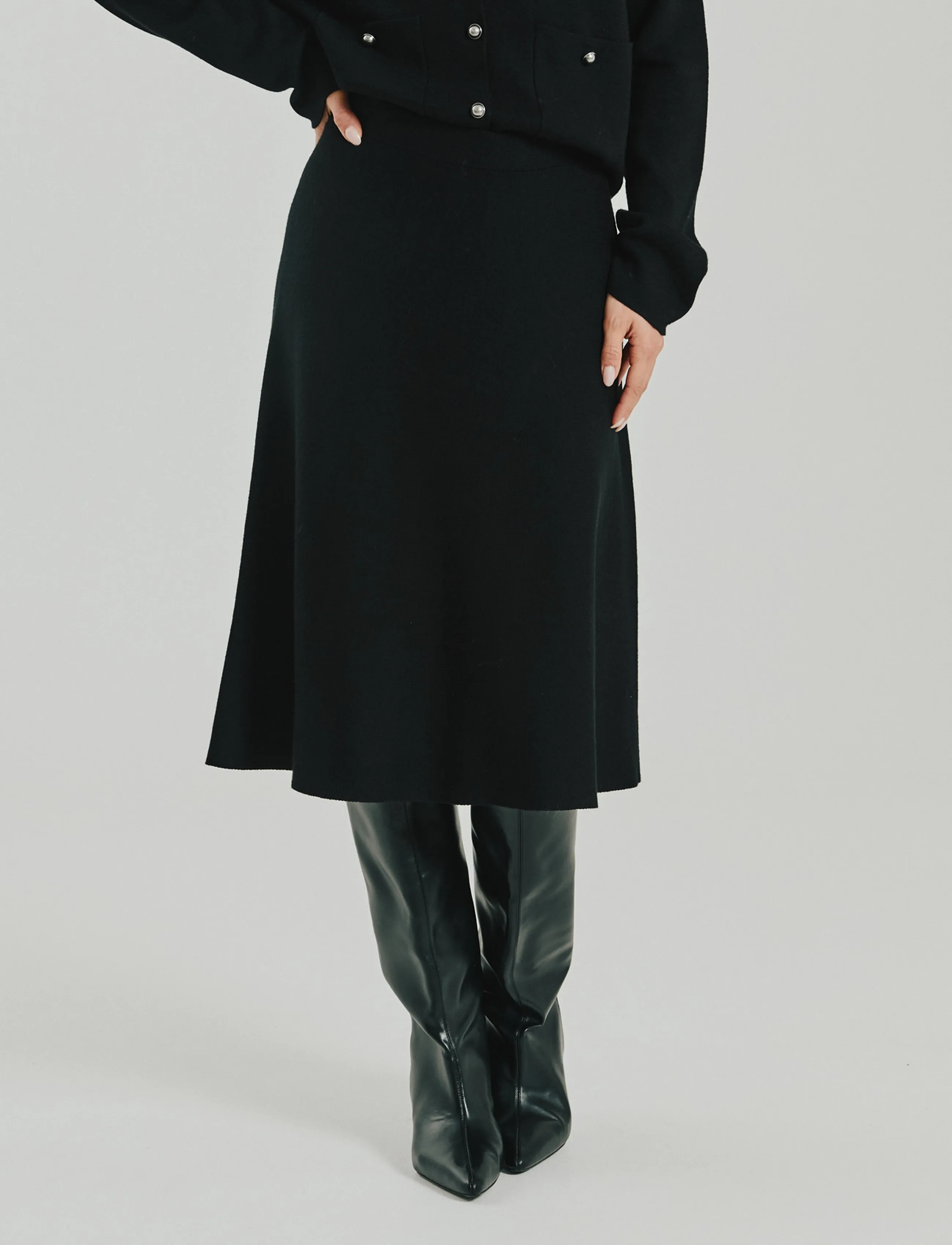 FREE/QUENT - FQANI-SKIRT - strickröcke - black - 3