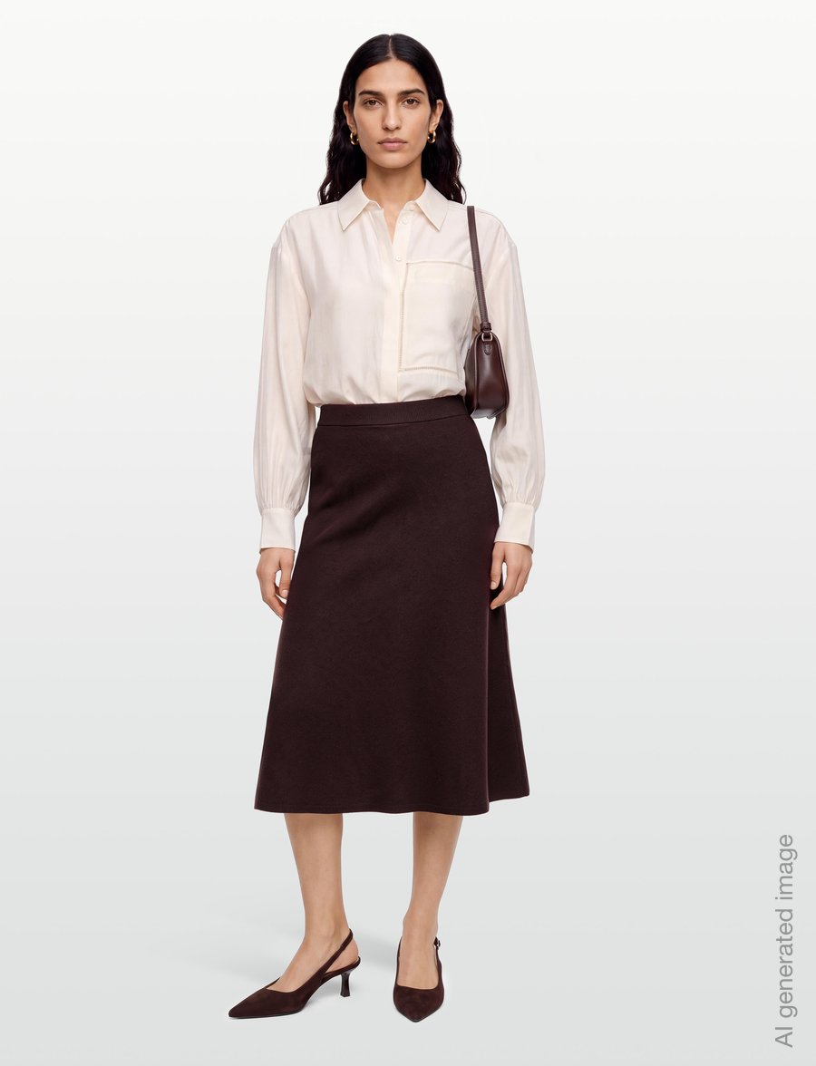 FREE/QUENT - FQANI-SKIRT - stickade kjolar - mole - 0