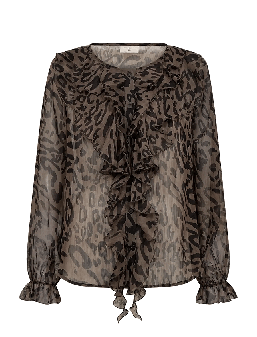 FREE/QUENT - FQDITTE-BLOUSE - morel w. black - 0