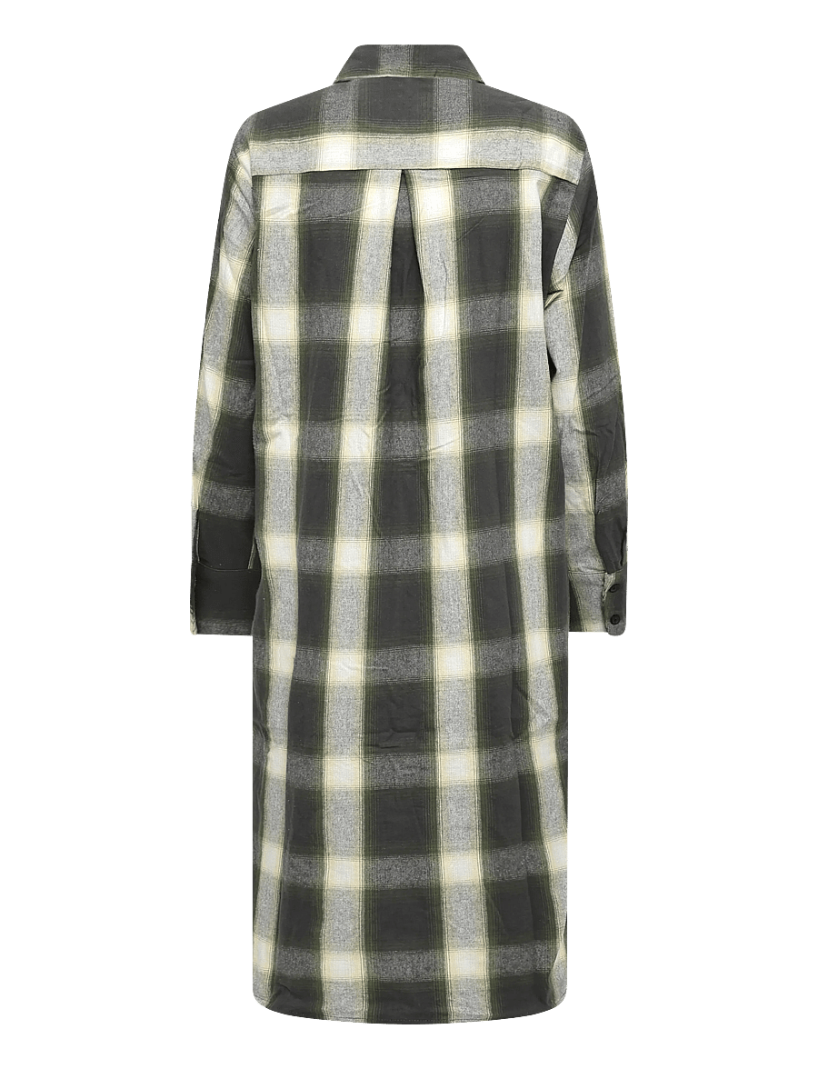 FREE/QUENT - FQERINO-DRESS - hemdkleider - dark grey mel w calliste green - 2