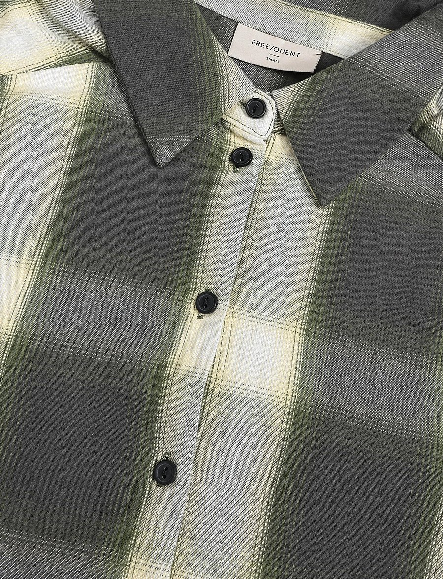 FREE/QUENT - FQERINO-DRESS - hemdkleider - dark grey mel w calliste green - 5