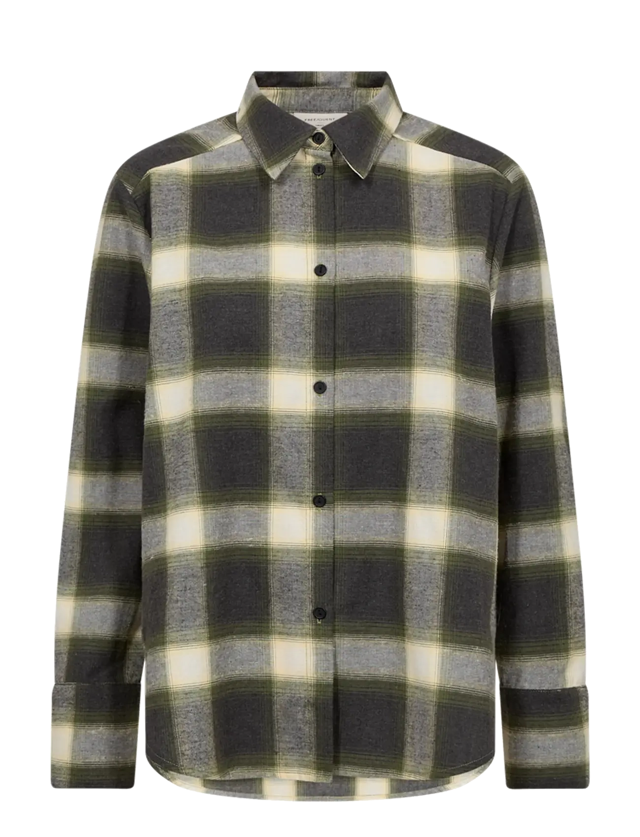 FREE/QUENT - FQERINO-SHIRT - langärmlige hemden - dark grey mel w calliste green - 1