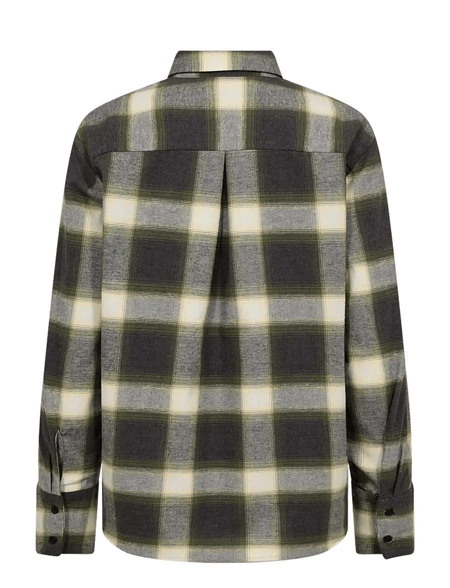 FREE/QUENT - FQERINO-SHIRT - langärmlige hemden - dark grey mel w calliste green - 2