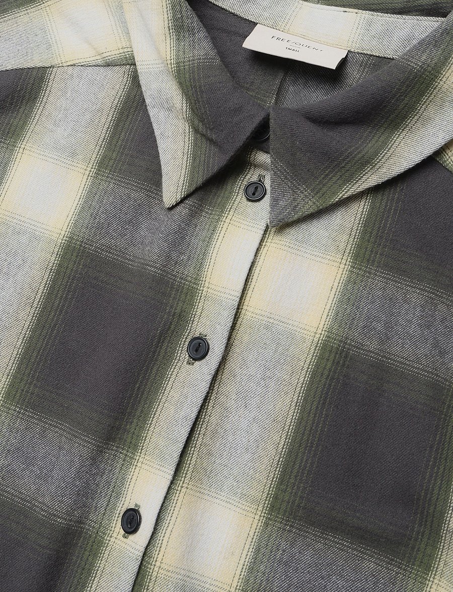 FREE/QUENT - FQERINO-SHIRT - overhemden met lange mouwen - dark grey mel w calliste green - 4