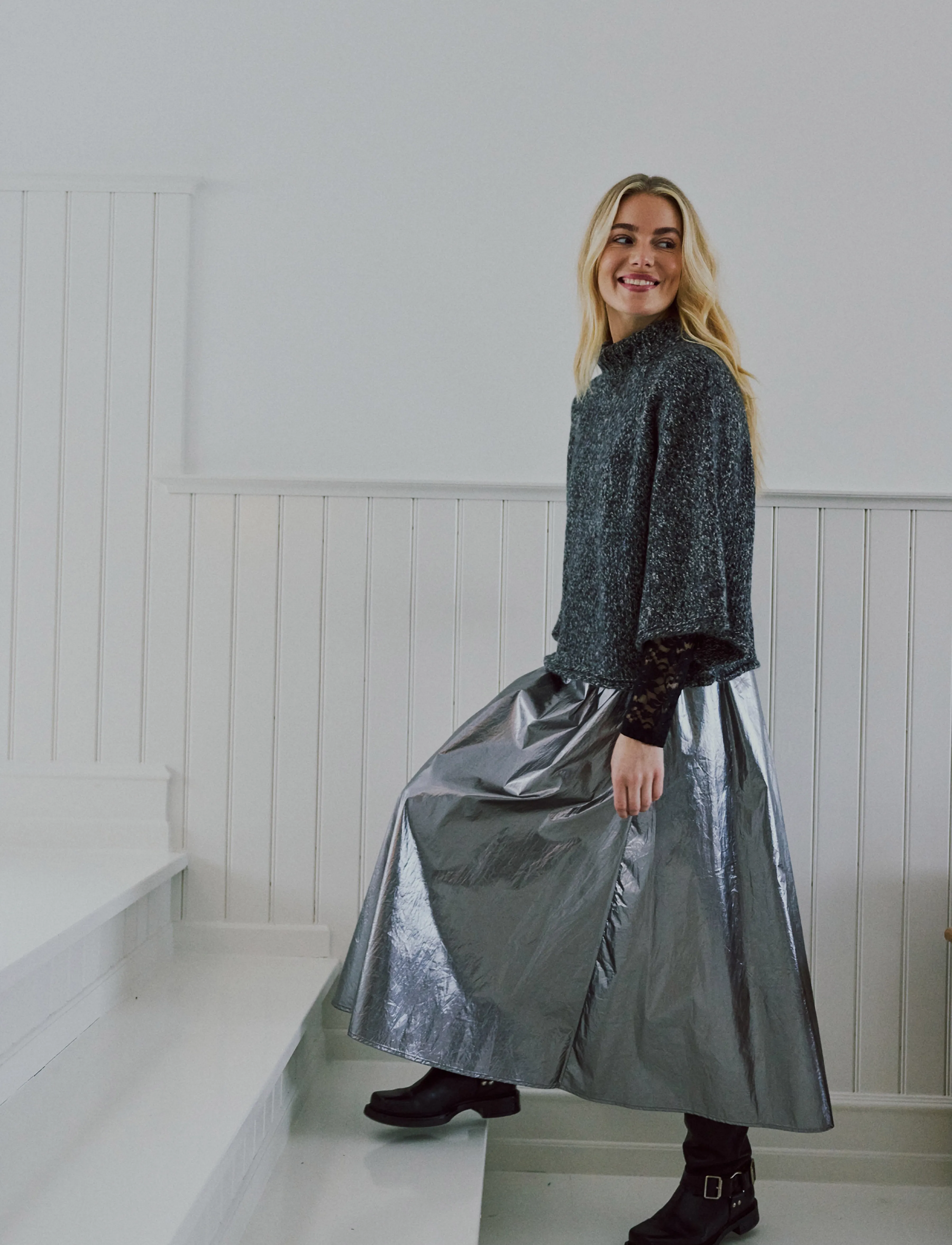 FREE/QUENT - FQBLING-SKIRT - gunmetal - 3