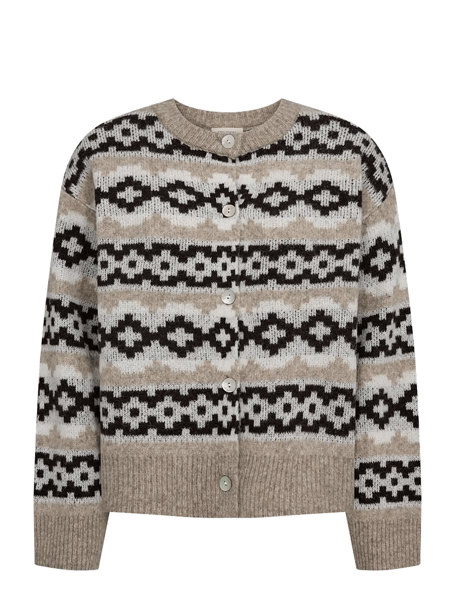 FREE/QUENT - FQALPA-CARDIGAN - strickjacken - silver m mel w star off-white - 0