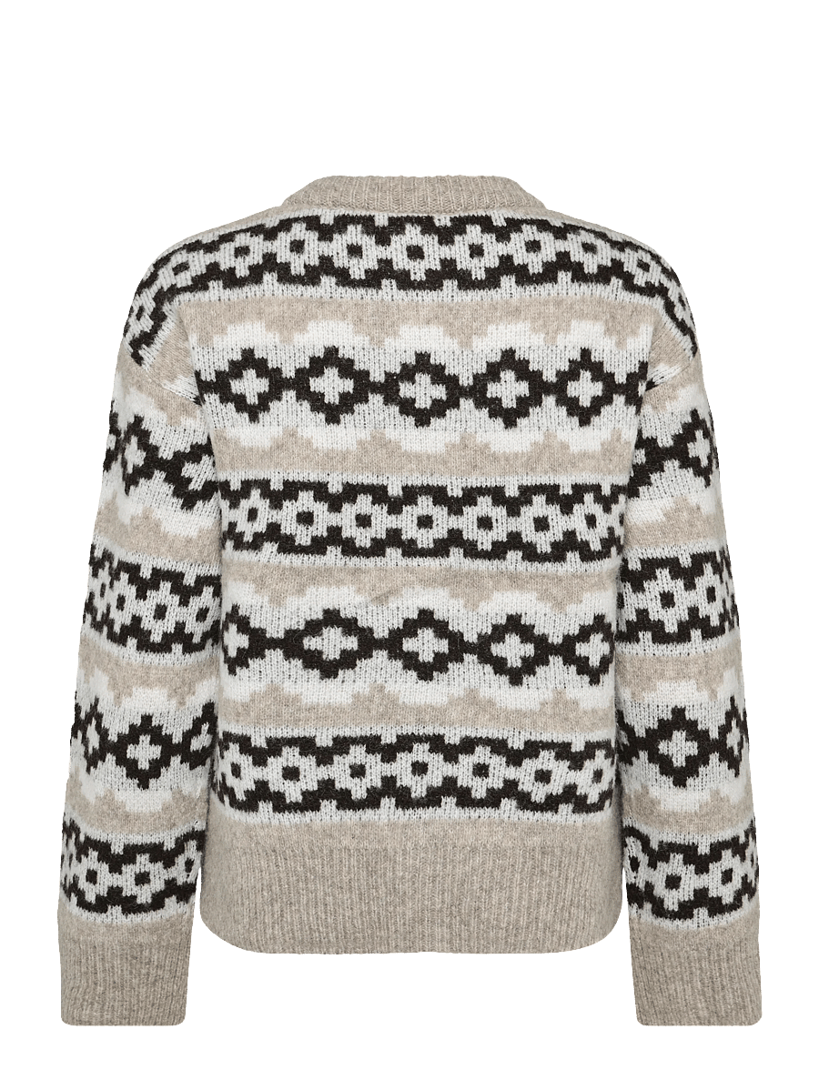 FREE/QUENT - FQALPA-CARDIGAN - cardigans - silver m mel w star off-white - 1