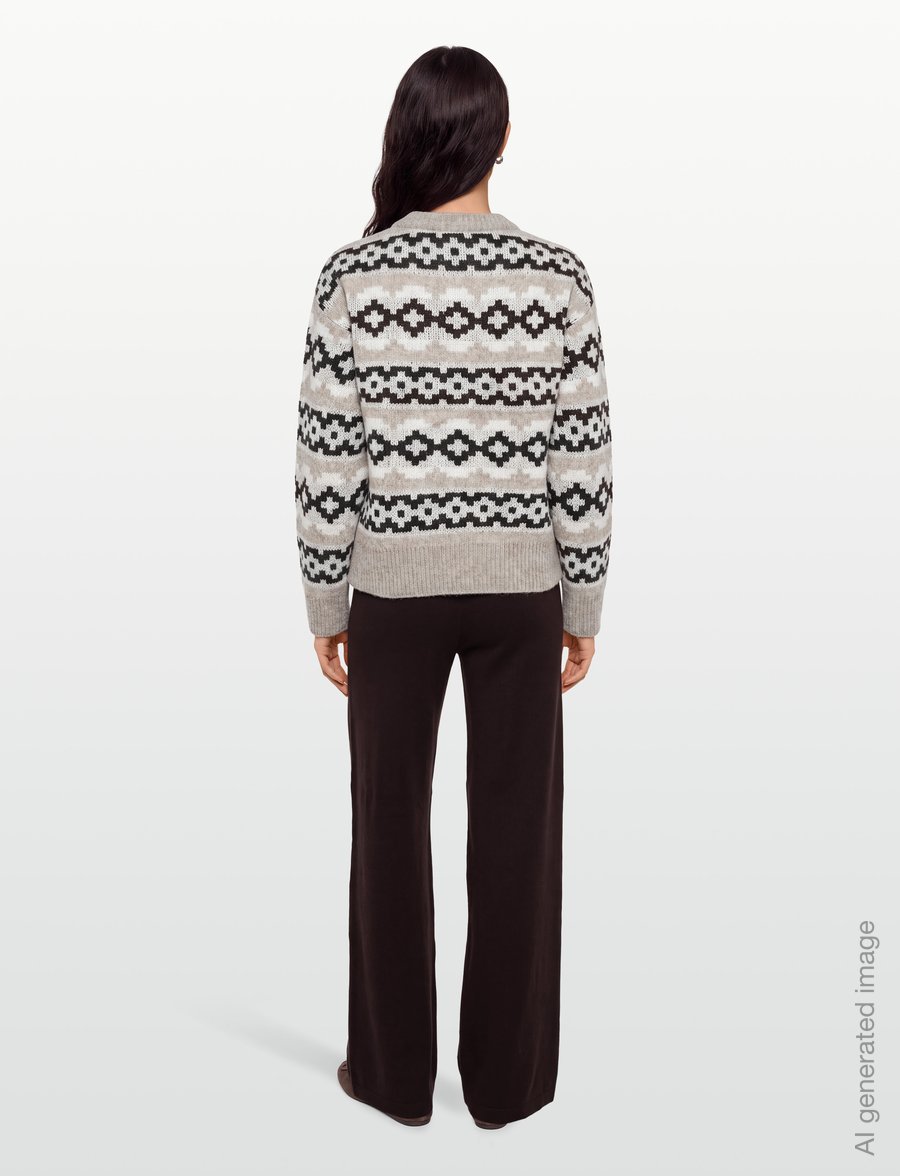 FREE/QUENT - FQALPA-CARDIGAN - cardigans - silver m mel w star off-white - 4