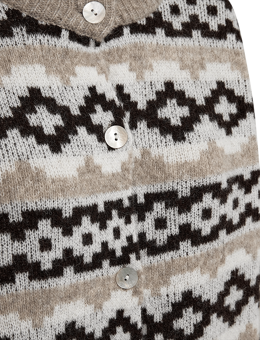 FREE/QUENT - FQALPA-CARDIGAN - strickjacken - silver m mel w star off-white - 2