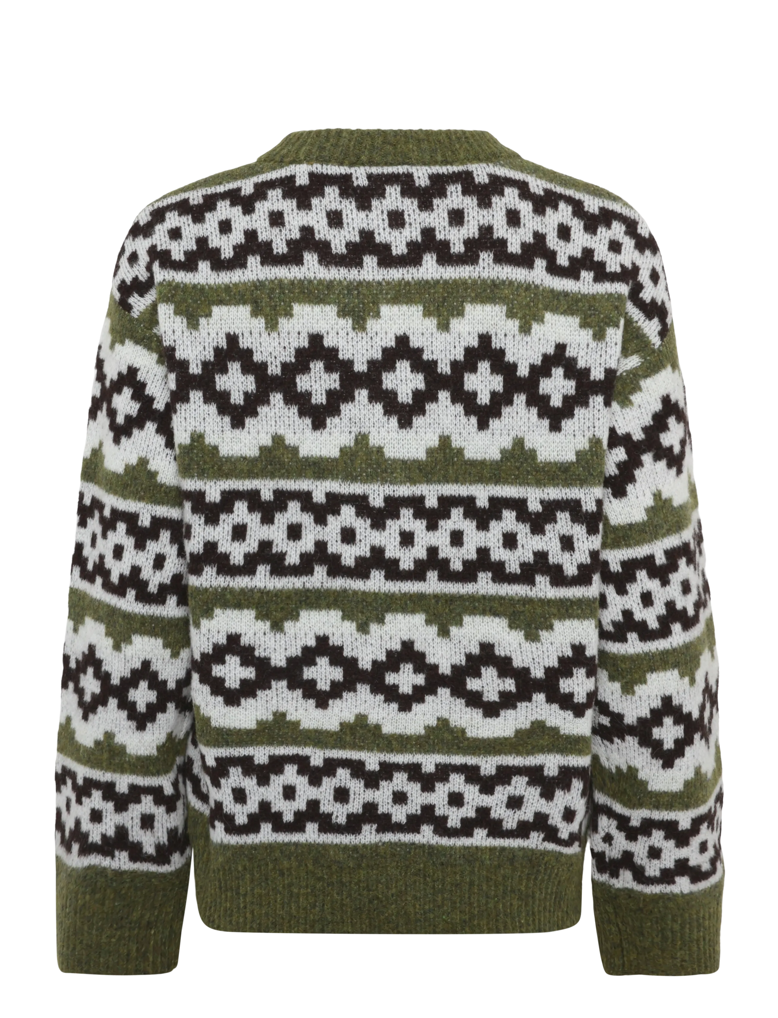 FREE/QUENT - FQALPA-CARDIGAN - cardigans - cal. green mel w. s. off-white - 2