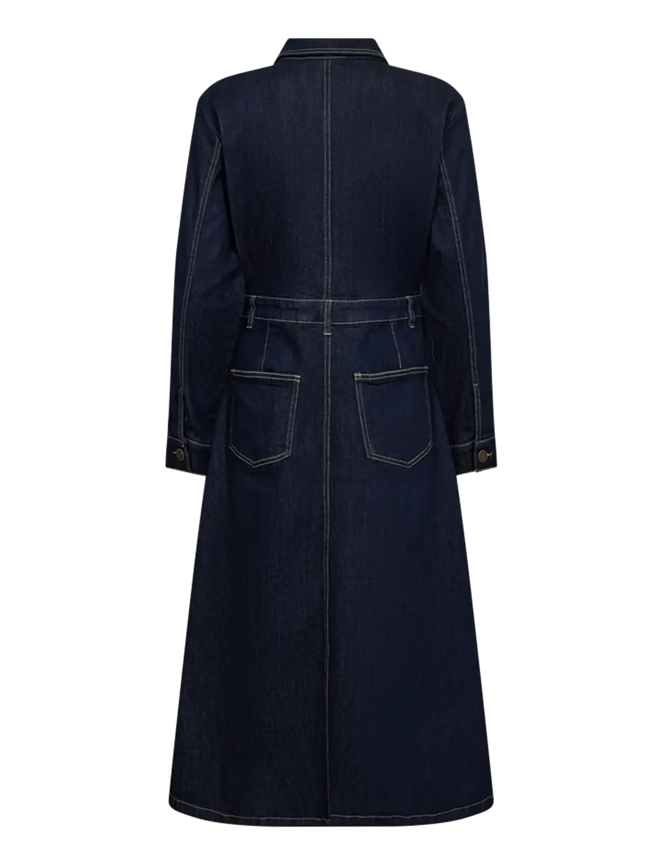 FREE/QUENT - FQSARA-DRESS - skjortklänningar - dark blue denim - 2