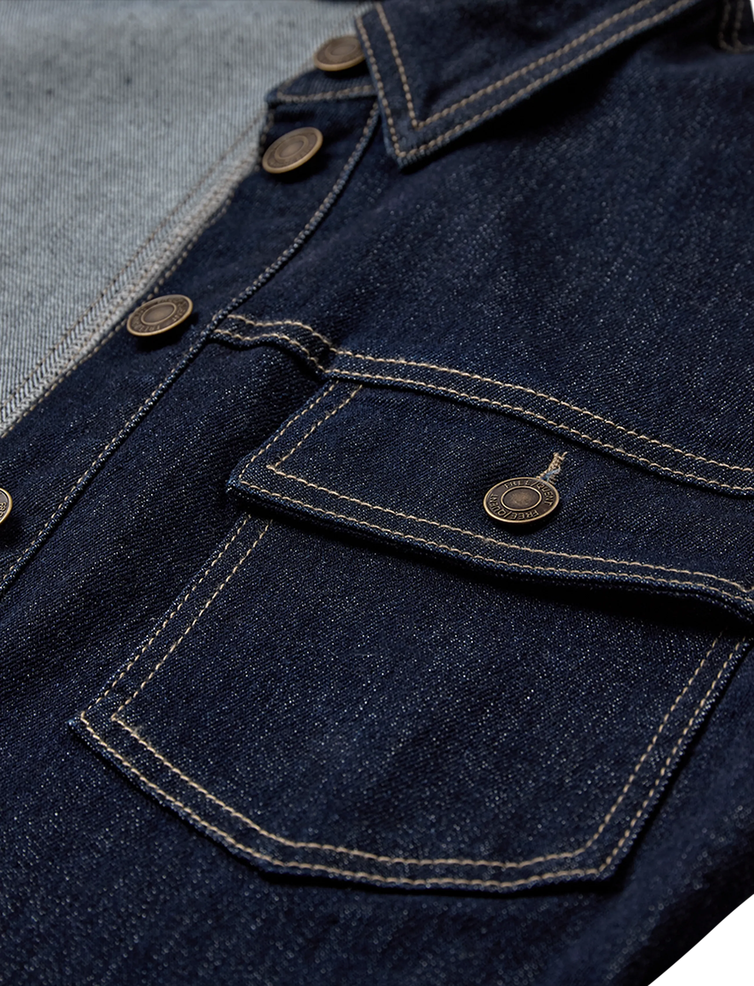 FREE/QUENT - FQSARA-DRESS - skjortklänningar - dark blue denim - 4
