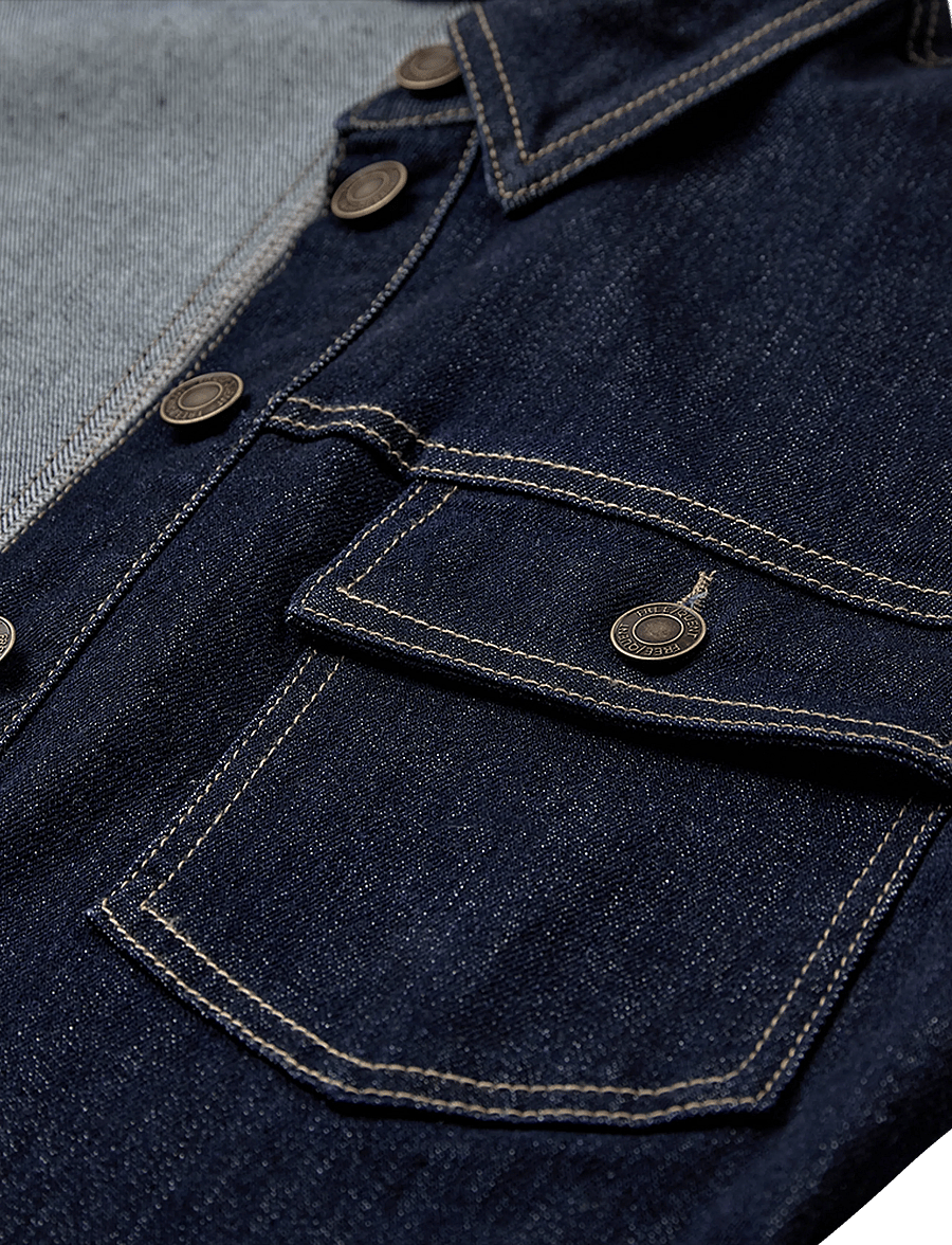FREE/QUENT - FQSARA-DRESS - skjortklänningar - dark blue denim - 4