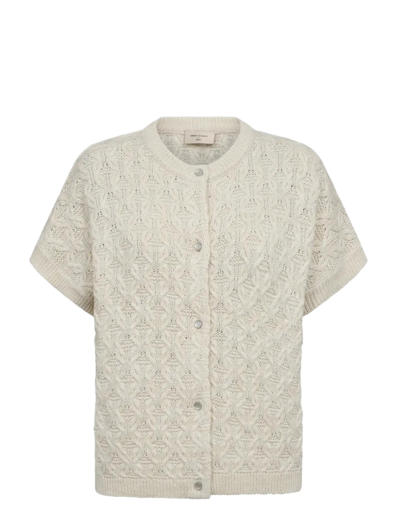 FREE/QUENT FQCATHY-WAISTCOAT - Knitwear - MOONBEAM / cream